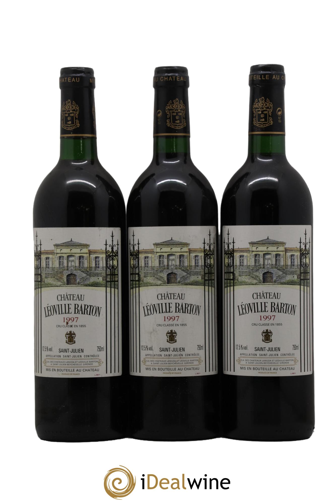 Château Léoville Barton 2ème Grand Cru Classé 1997 - Lot de 3 bouteilles - 0