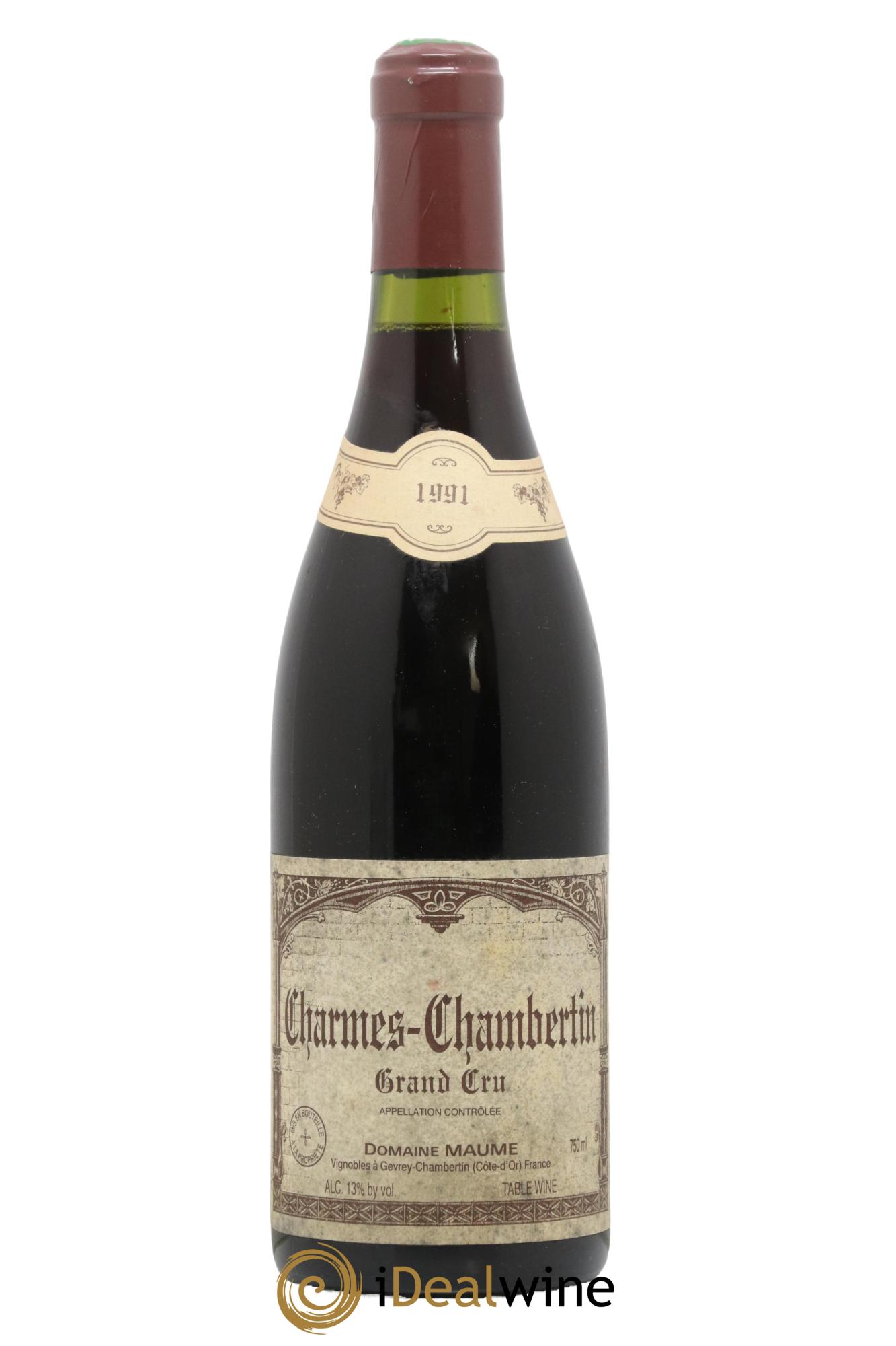 Charmes-Chambertin Grand Cru Maume (Domaine) 1991 - Lot de 1 bouteille - 0