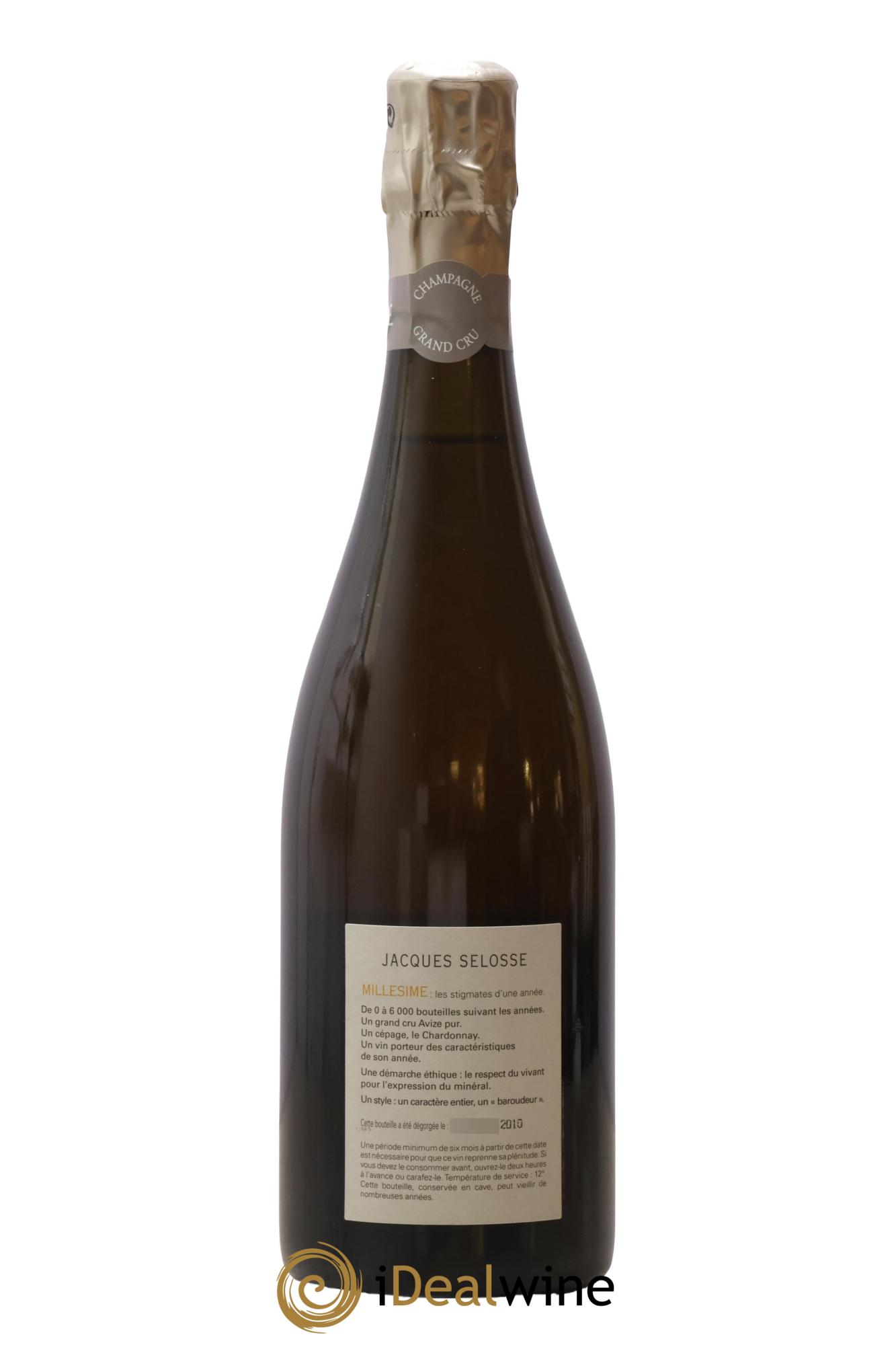 Blanc de Blancs Grand Cru Extra-Brut Jacques Selosse 1999 - Lot de 1 bouteille - 1