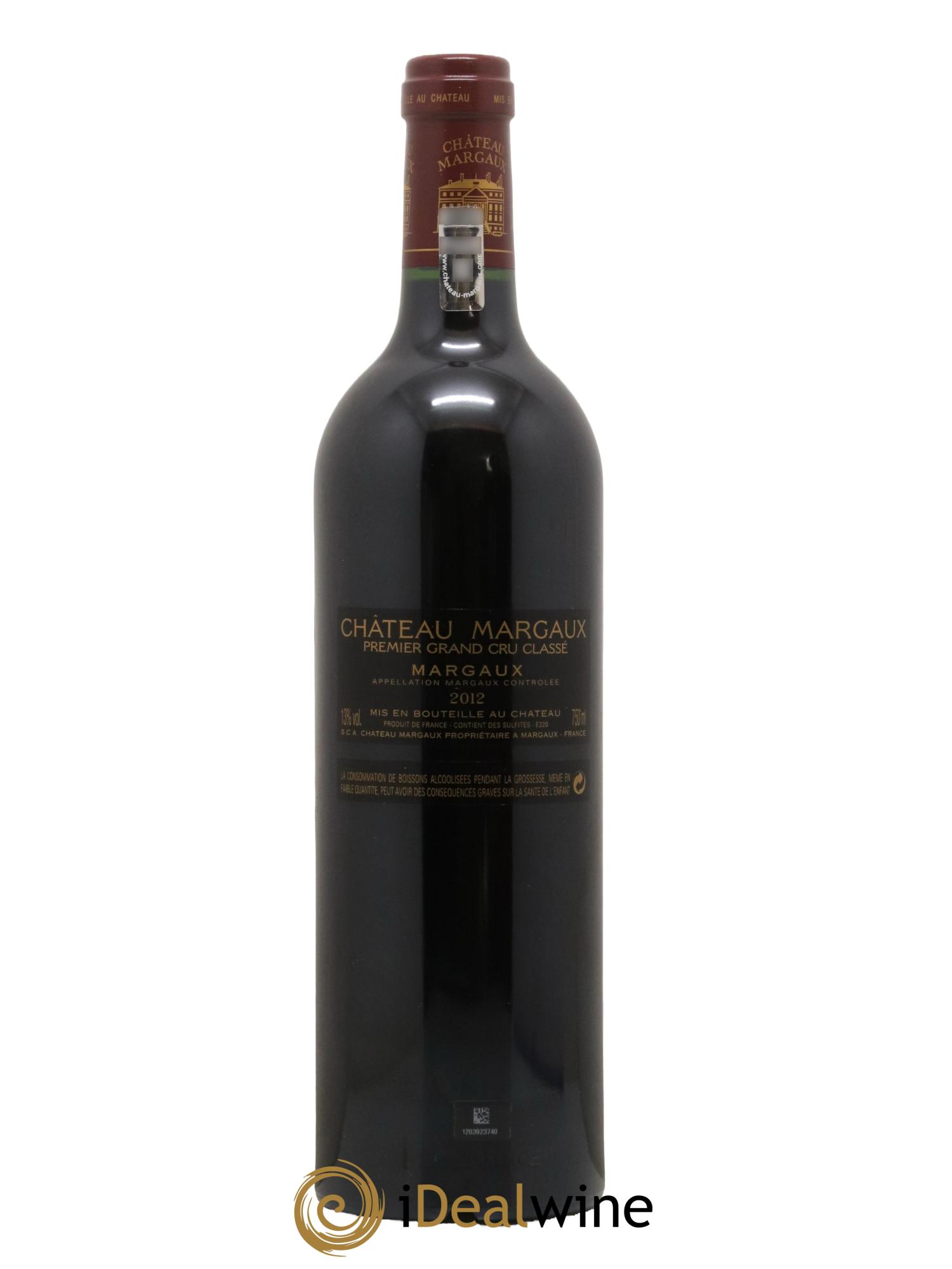 Château Margaux 1er Grand Cru Classé 2012 - Lot de 1 bouteille - 2