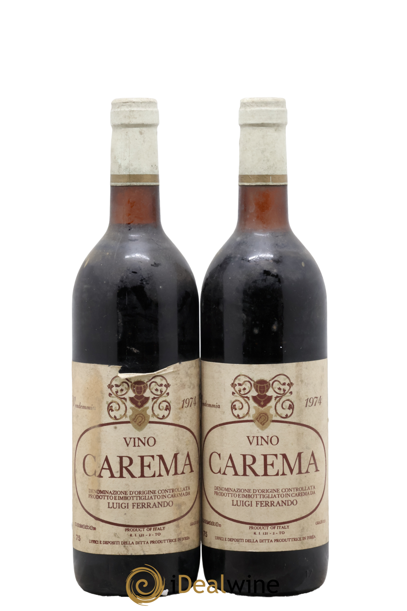 Italie Carema Luigi Ferrando 1974 - Lot de 2 bouteilles - 0