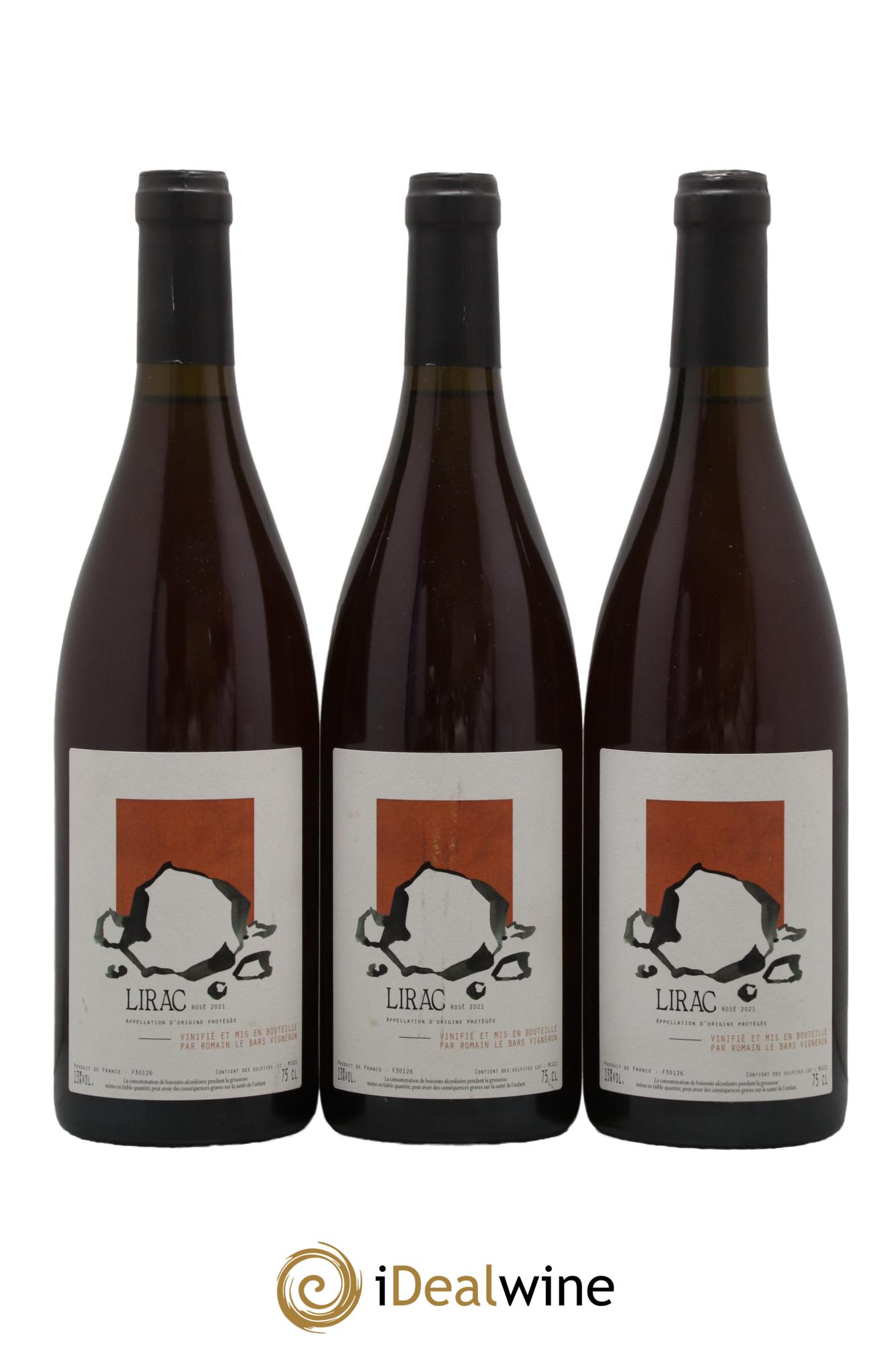 Lirac Romain Le Bars 2021 - Lot de 3 bouteilles - 0