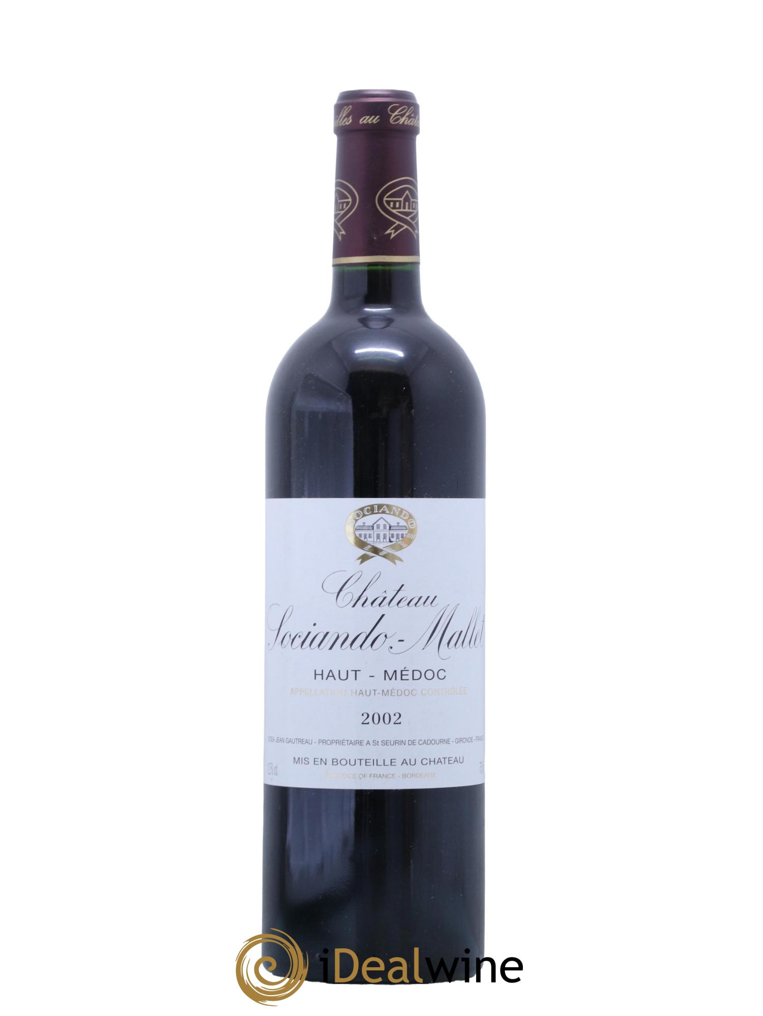 Château Sociando Mallet 2002 - Posten von 1 Flasche - 0