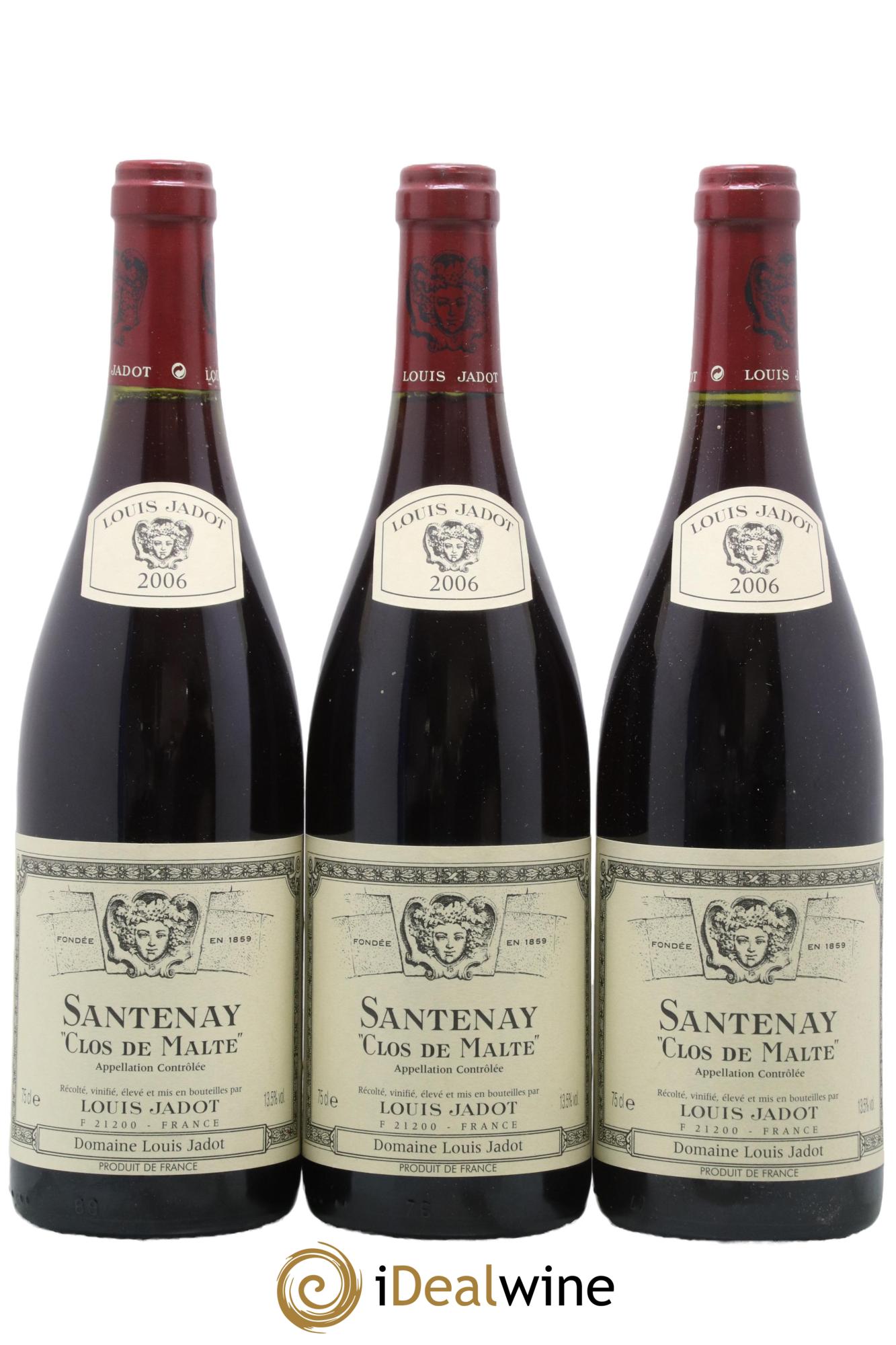 Santenay Clos de Malte Maison Louis Jadot 2006 - Lot de 3 bouteilles - 0