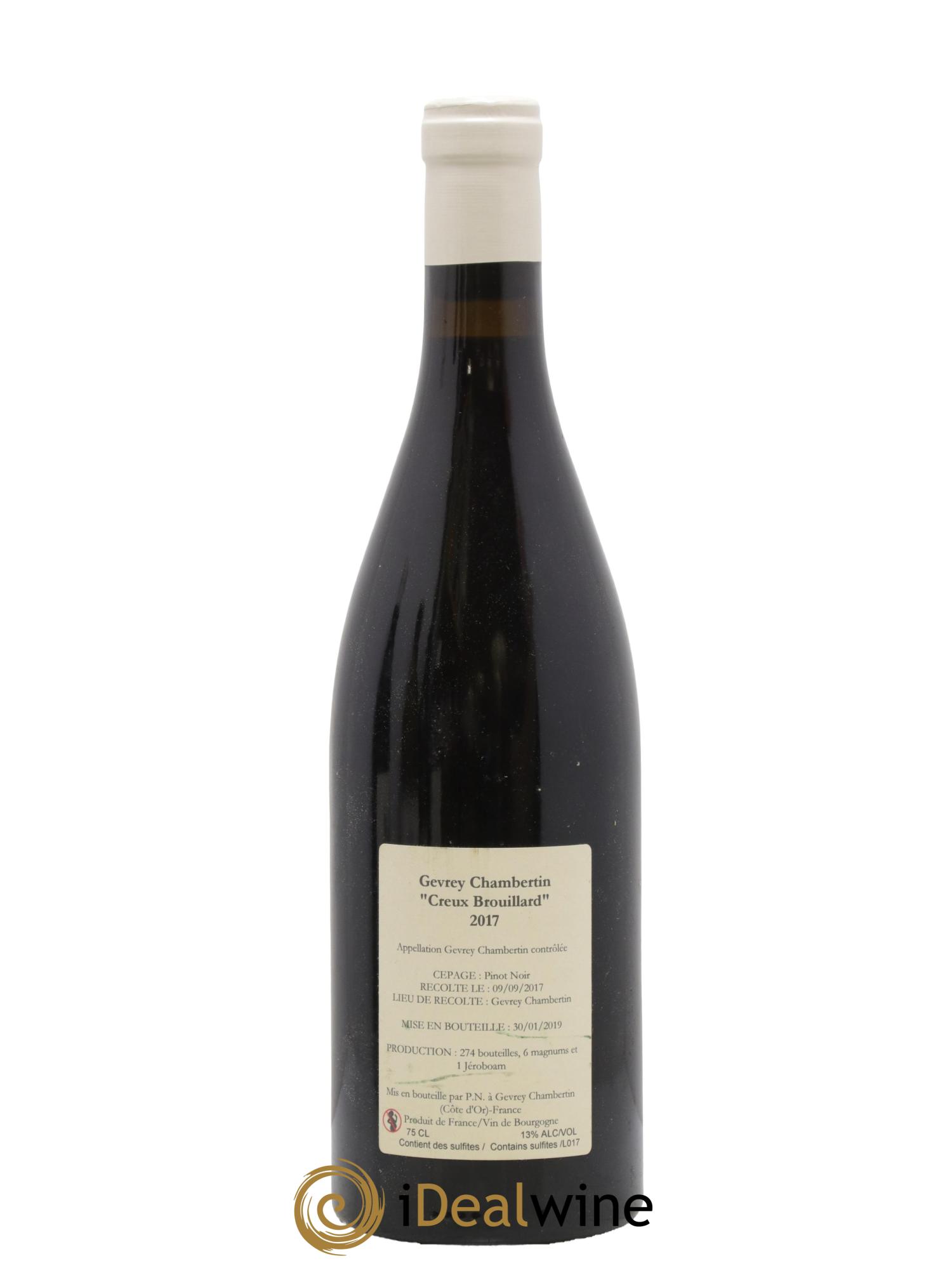 Gevrey-Chambertin Creux Brouillard Jérémy Recchione 2017 - Lot of 1 bottle - 1