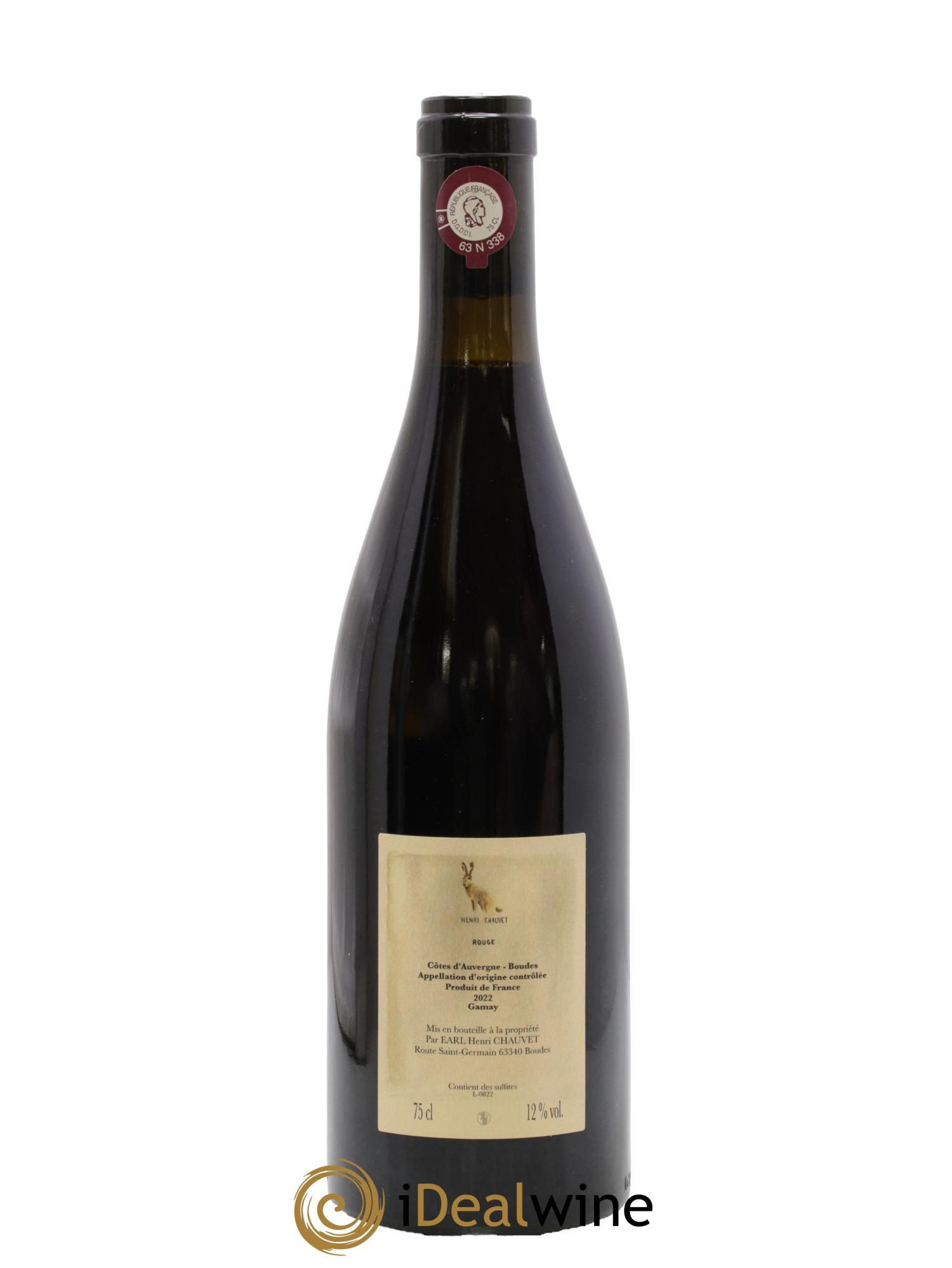 Côtes d'Auvergne Boudes Rouge Henri Chauvet 2022 - Lotto di 1 bottiglia - 1
