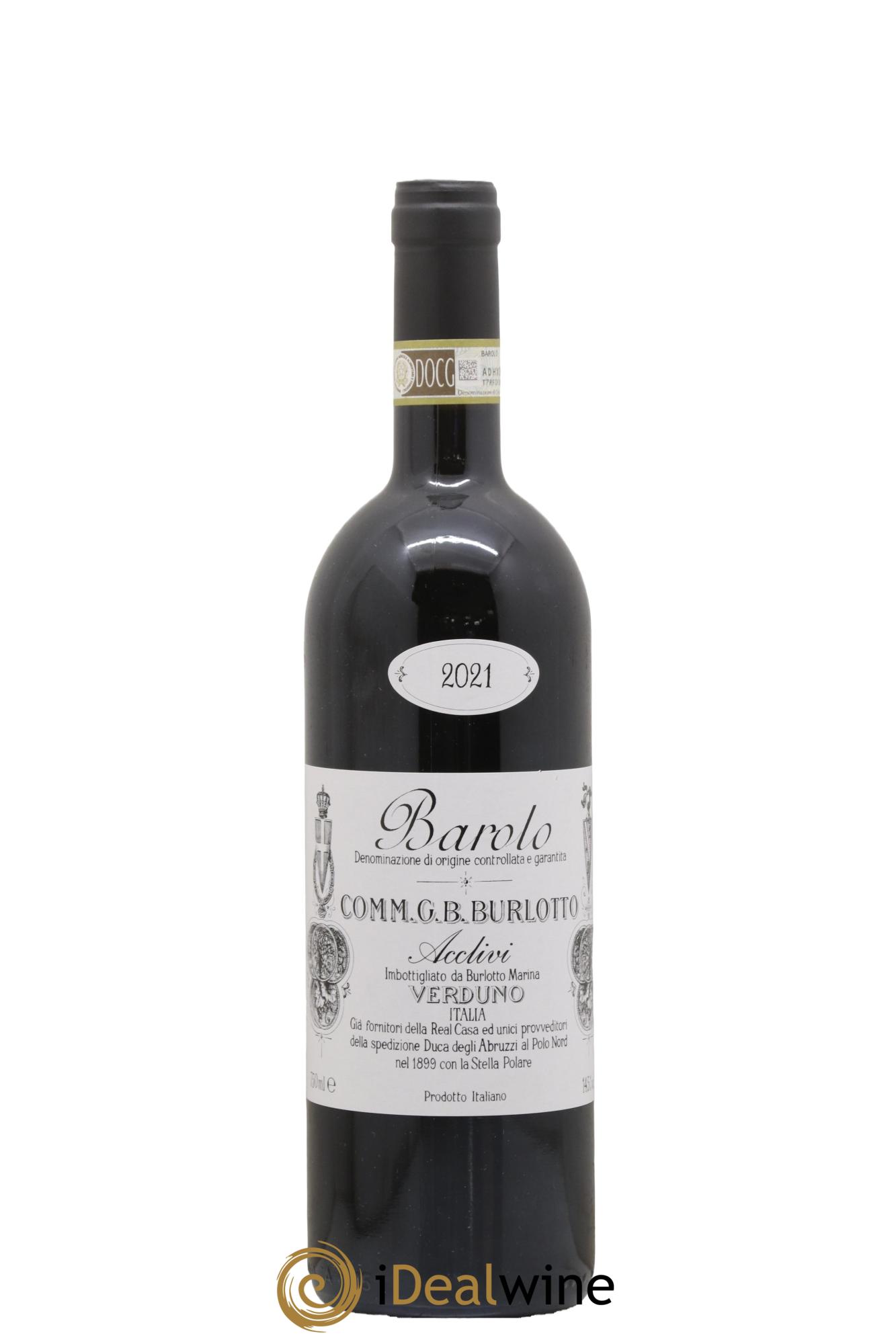 Barolo DOCG Acclivi Comm. Giovan Battista Burlotto 2021 - Lot de 1 bouteille - 0
