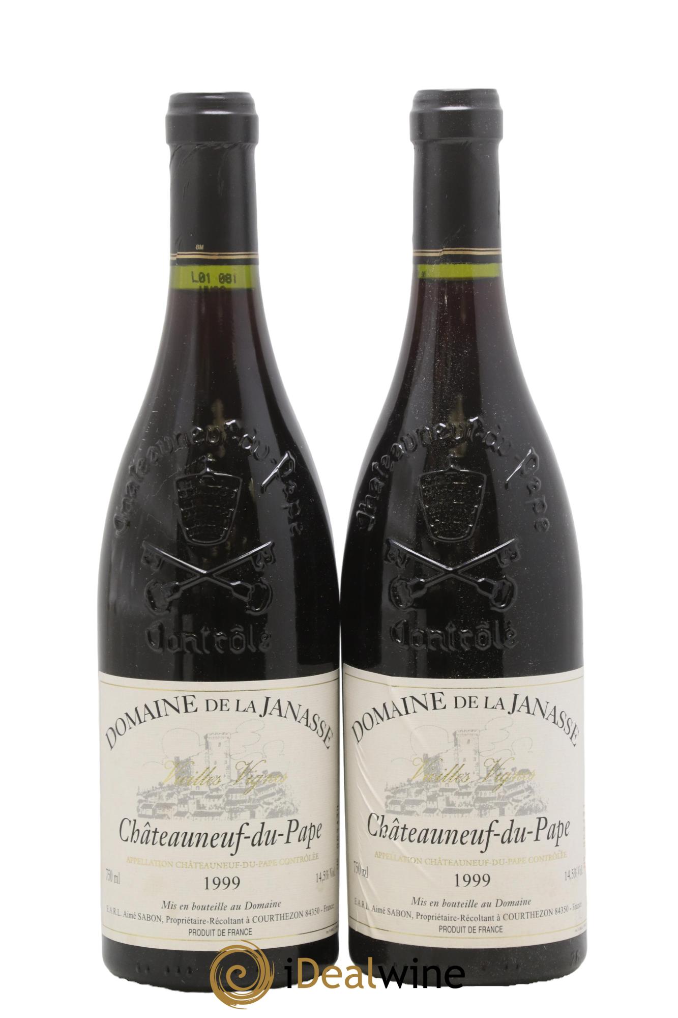 Châteauneuf-du-Pape Cuvée Vieilles Vignes La Janasse (Domaine de) 1999 - Posten von 2 Flaschen - 0