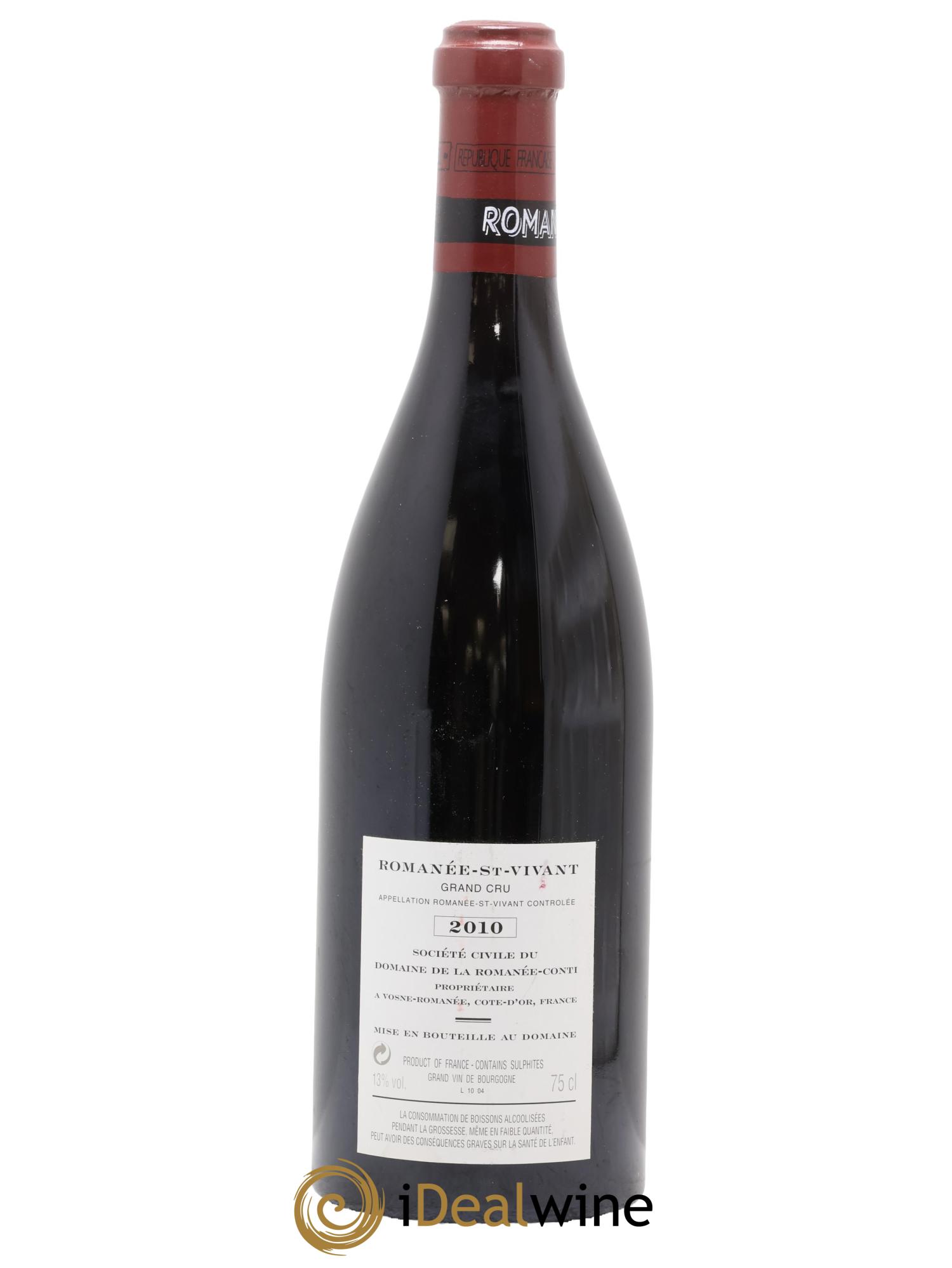 Romanée-Saint-Vivant Grand Cru Domaine de la Romanée-Conti 2010 - Lot de 1 bouteille - 1