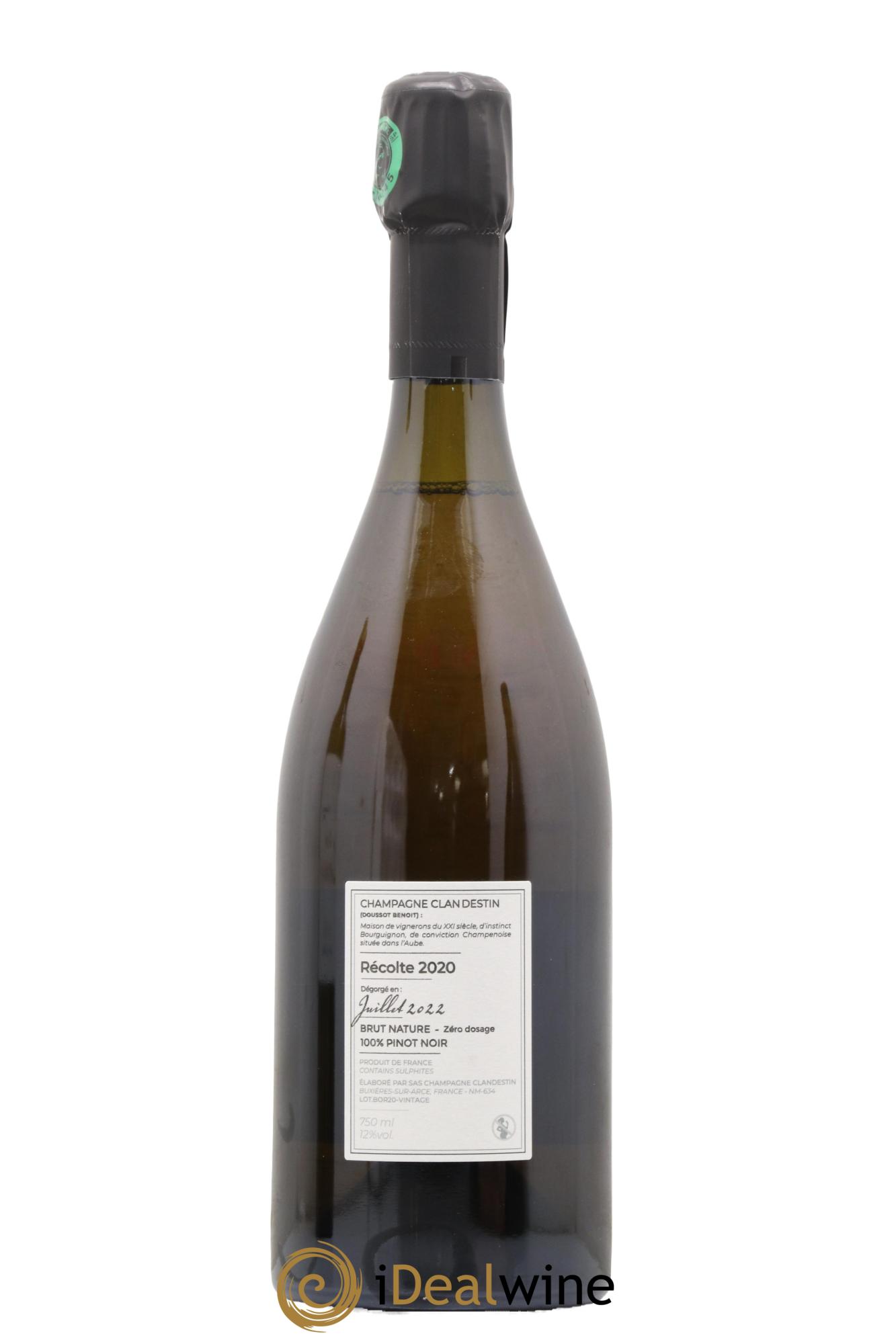 Boréal Brut Nature Clandestin 2020 - Lot de 1 bouteille - 1