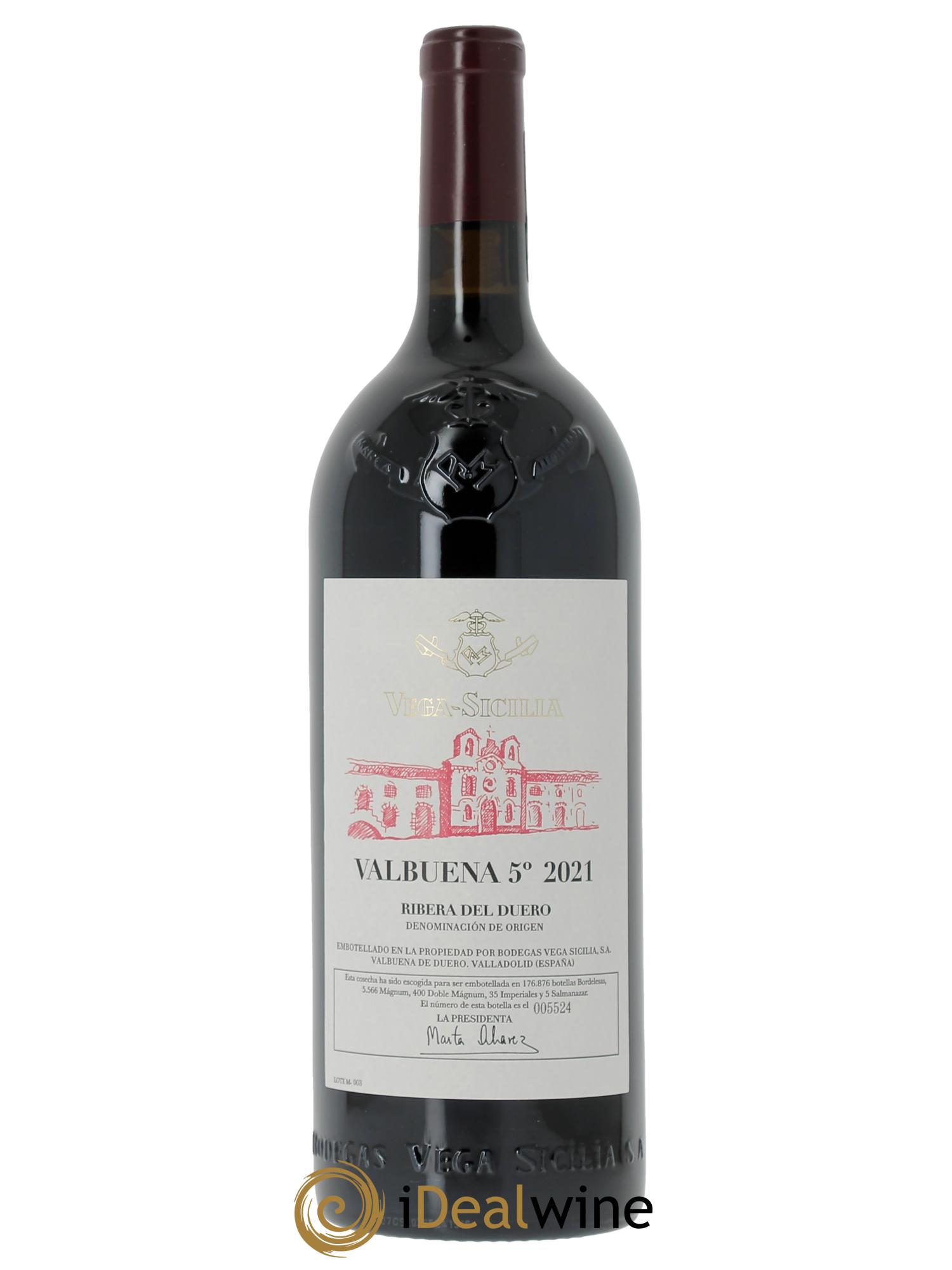 Ribera Del Duero DO Vega Sicilia Valbuena 5 ano Famille Alvarez  2021 - Lot de 1 magnum - 1