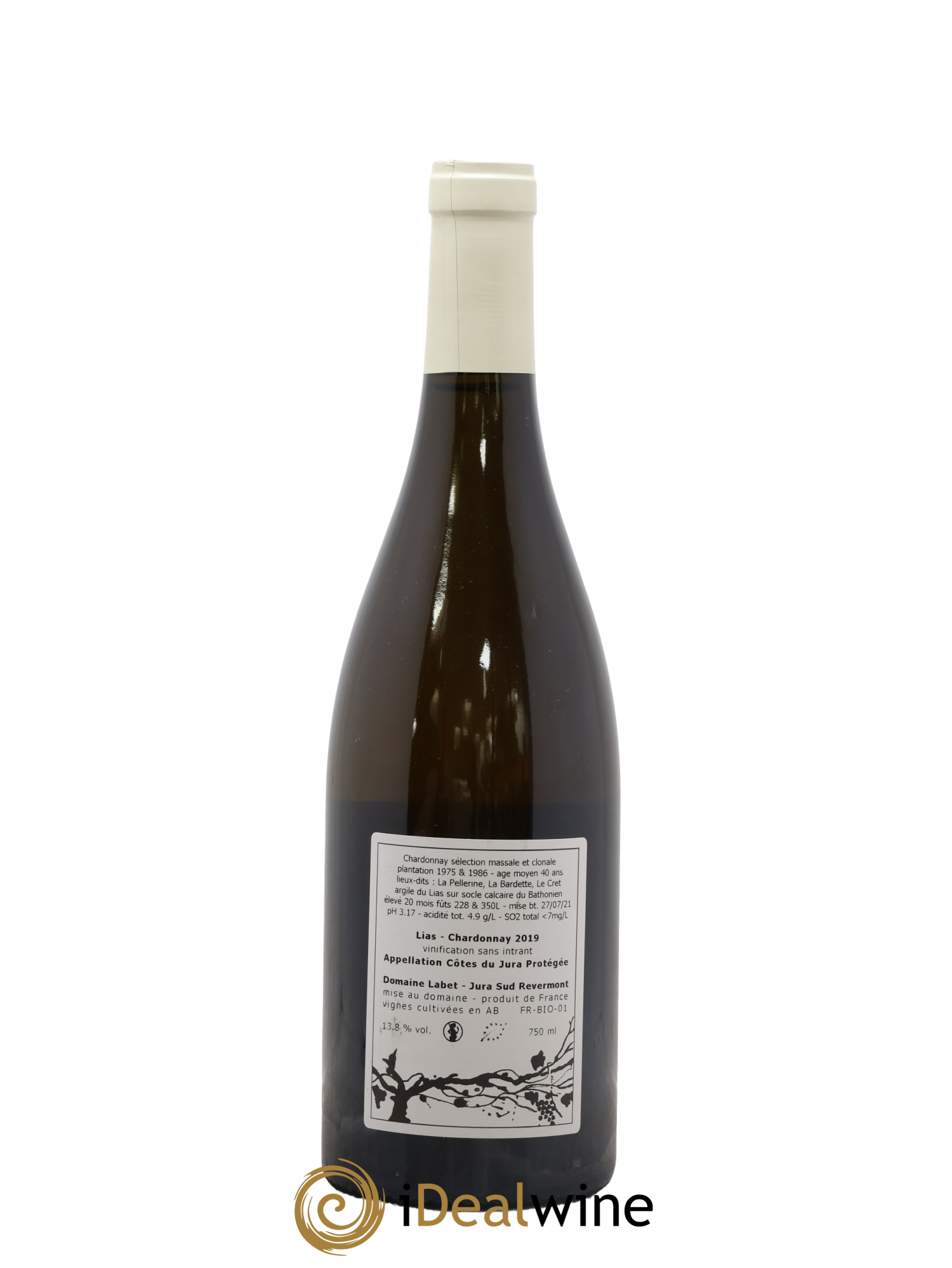 Côtes du Jura Chardonnay Lias Romain - Julien - Charline Labet 2019 - Posten von 1 Flasche - 1