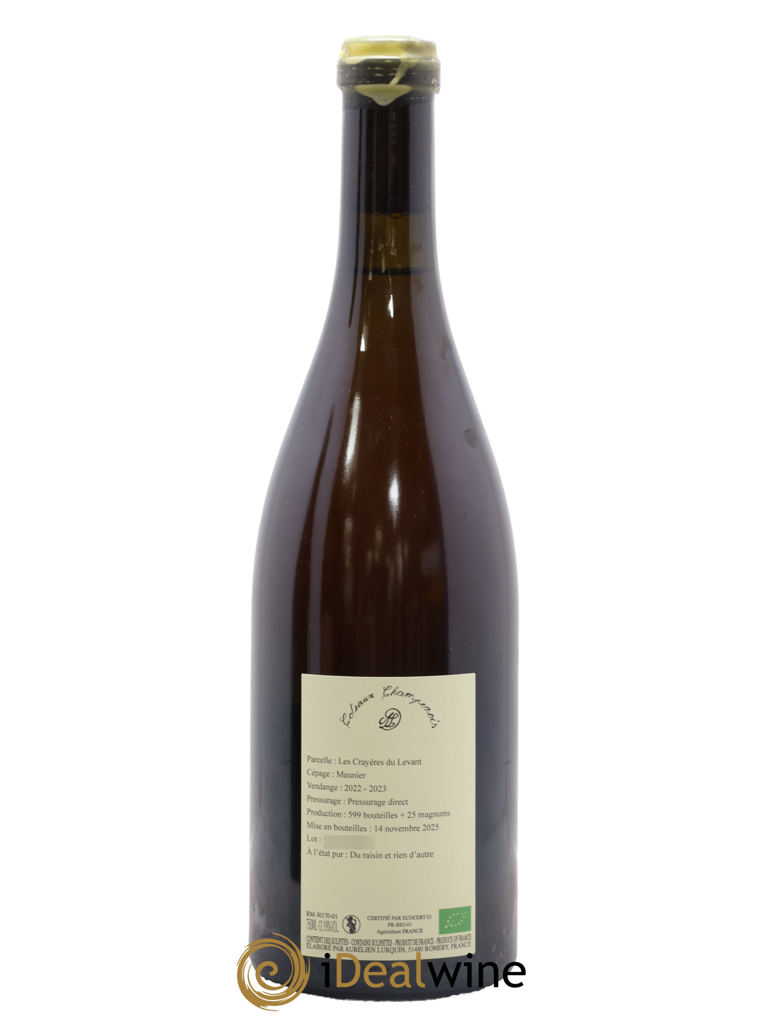 Coteaux Champenois Les Crayères du Levant Aurélien Lurquin - Lot de 1 bouteille - 1