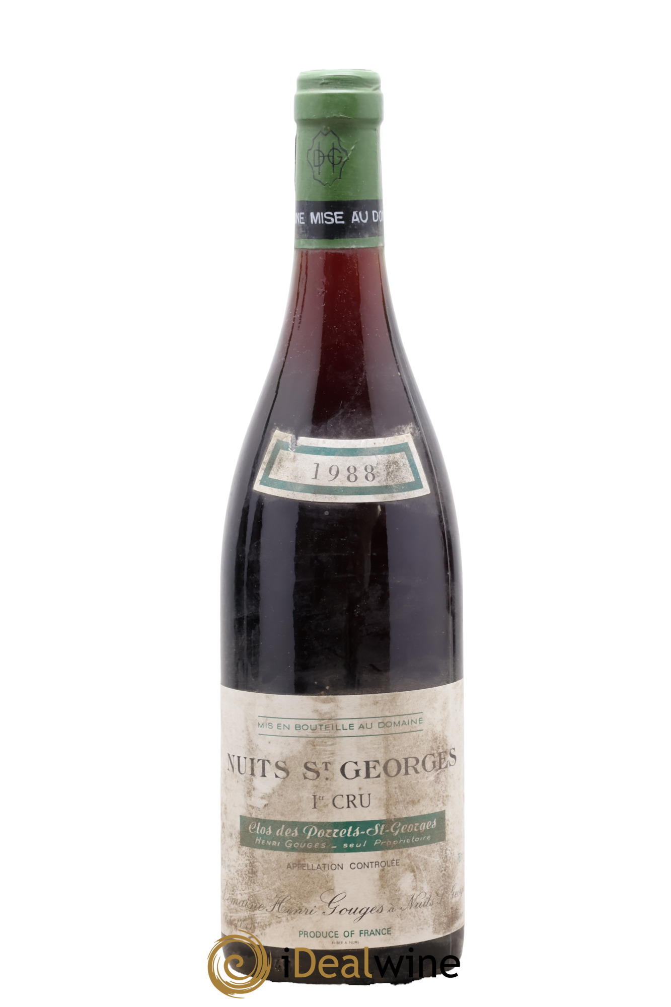 Nuits-Saint-Georges 1er Cru Clos des Porrets St Georges Henri Gouges 1988 - Lot de 1 bouteille - 0