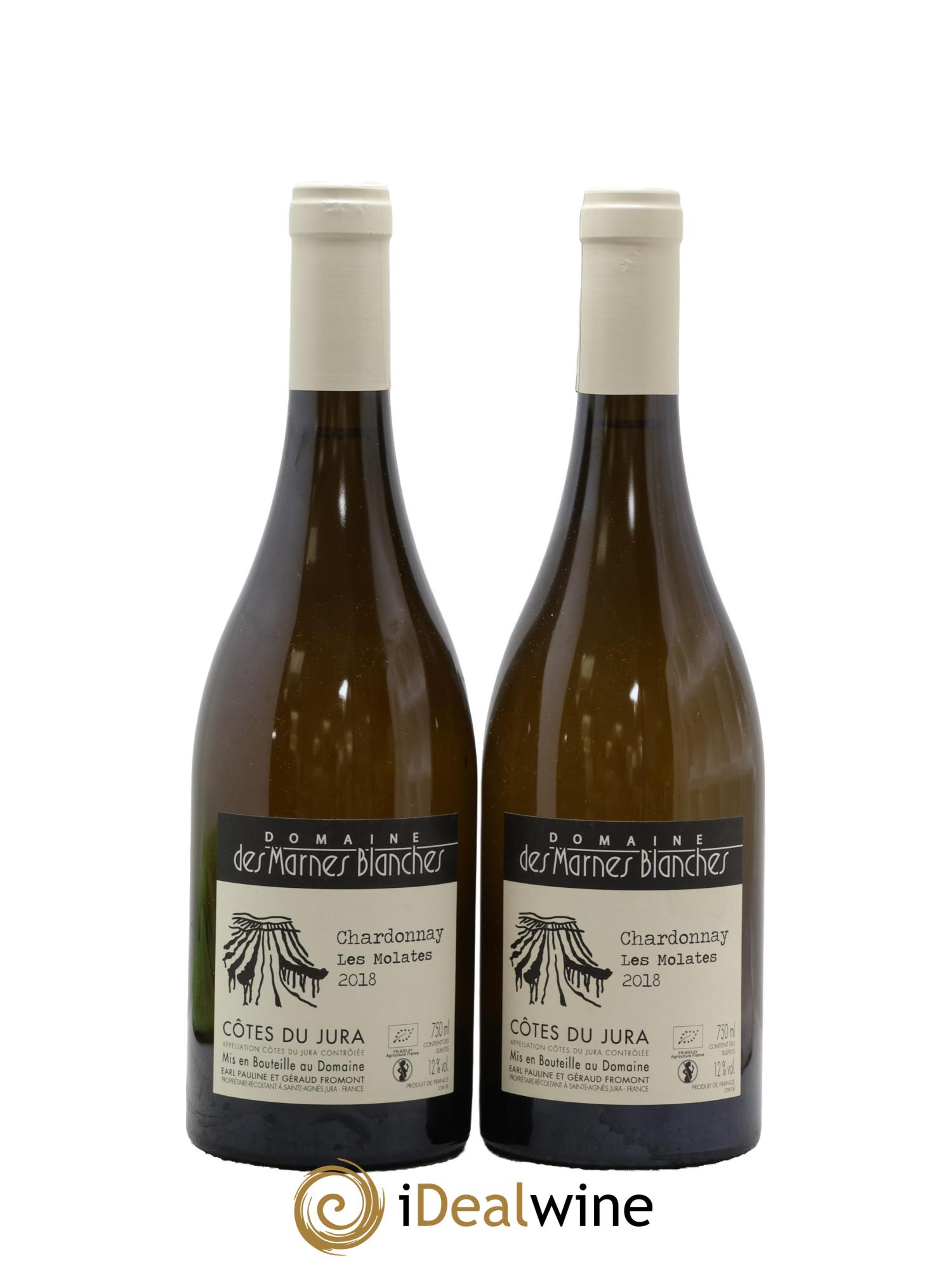 Côtes du Jura Les Molates Chardonnay Marnes Blanches (Domaine des) 2018 - Lot of 2 bottles - 0