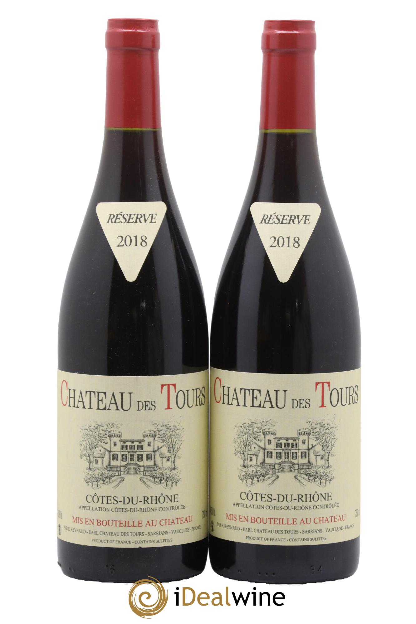 Côtes-du-Rhône Château des Tours Emmanuel Reynaud 2018 - Lot de 2 bouteilles - 0