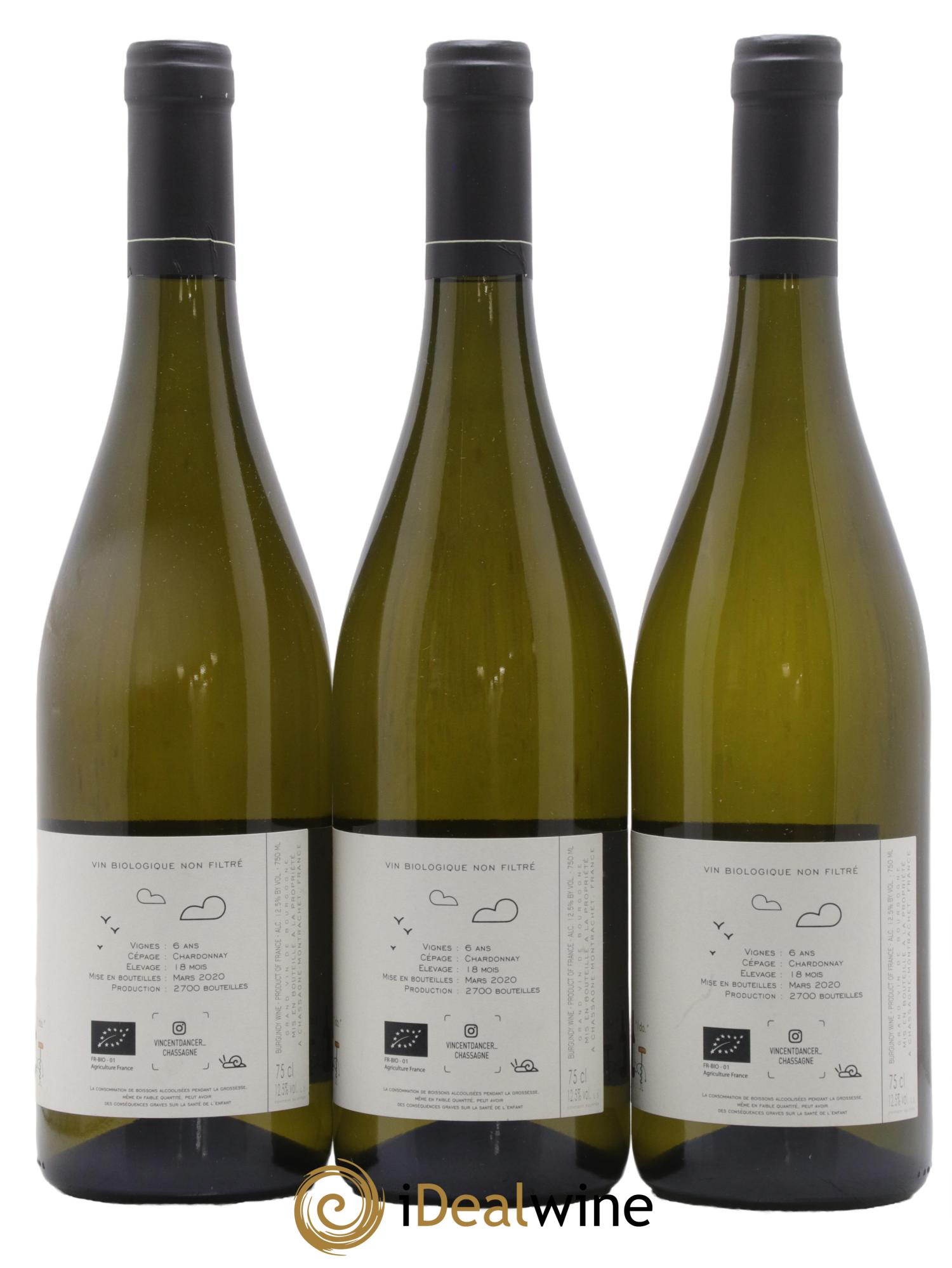 Chassagne-Montrachet 1er Cru Morgeot Vincent Dancer  2018 - Lot de 3 bouteilles - 1