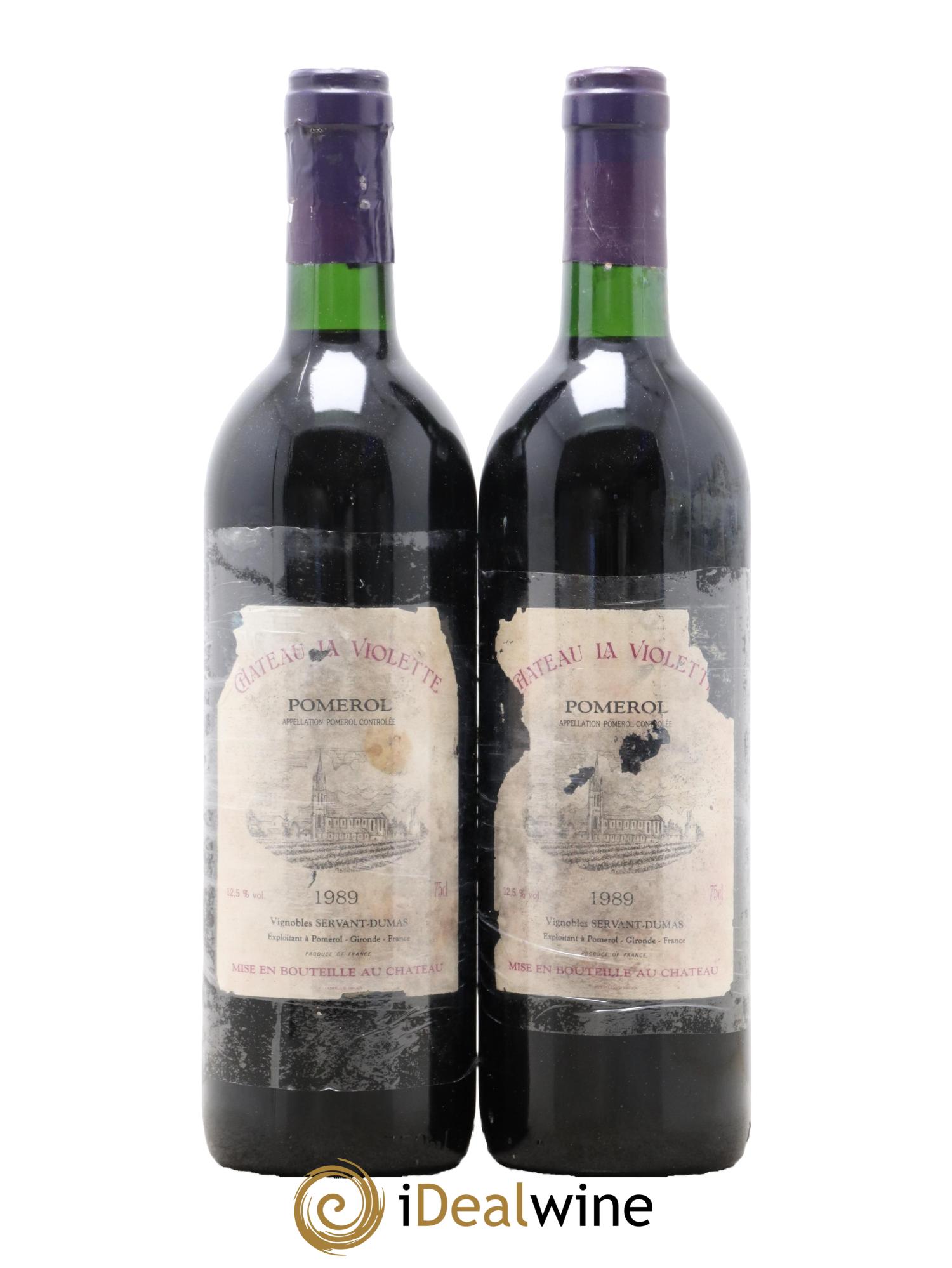 Château la Violette 1989 - Lot de 2 bouteilles - 0