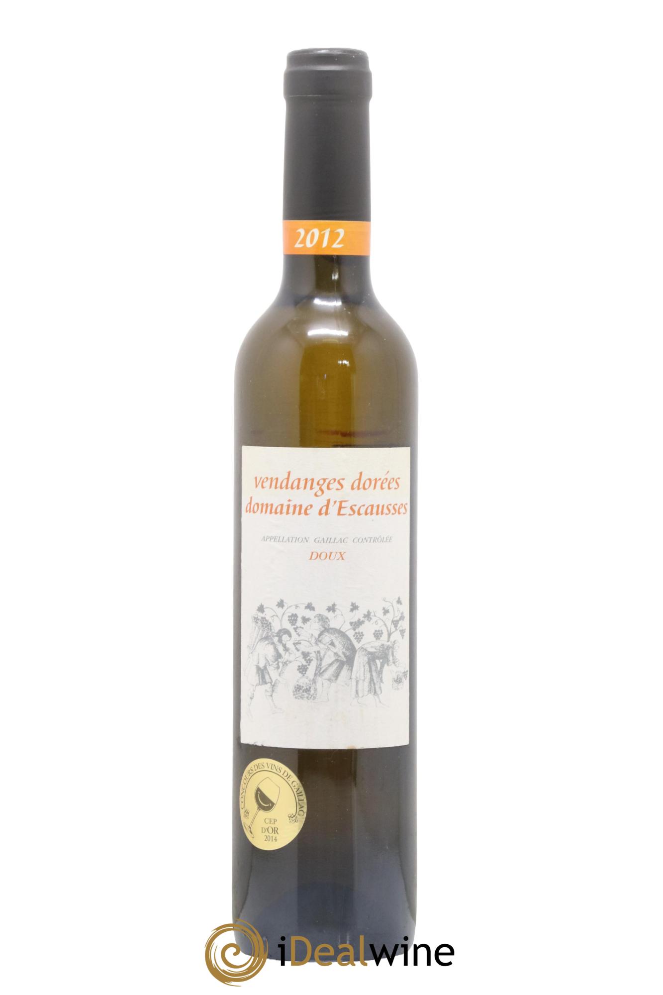 Gaillac Doux Vendanges Dorées Domaine d'Escausses 2012 - Posten von 1 Format 50cl - 0