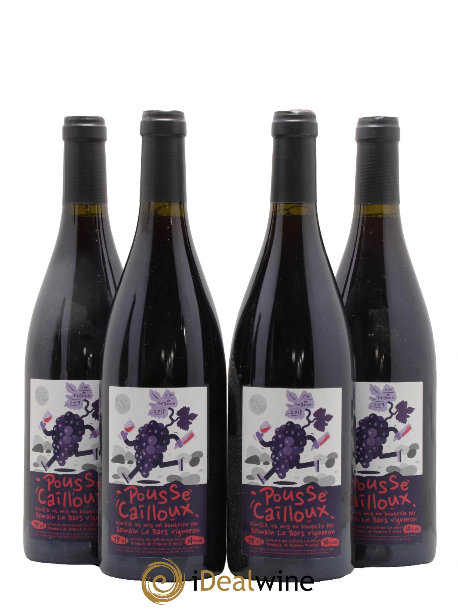 Vin de France Pousse Cailloux Romain Le Bars 2019 - Lot of 4 bottles - 0
