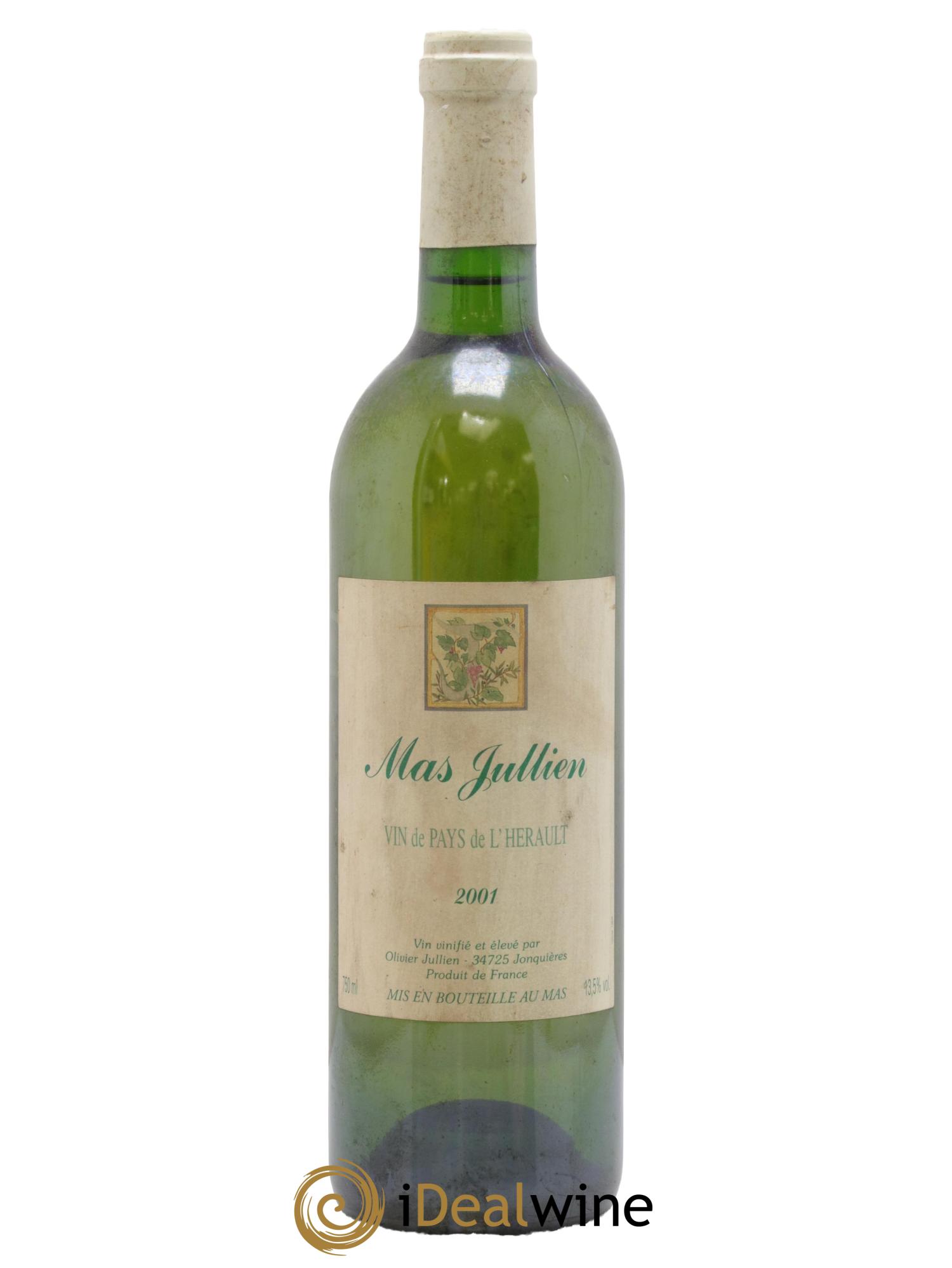 Pays d'Hérault Mas Jullien Olivier Jullien 2001 - Lot de 1 bouteille - 0