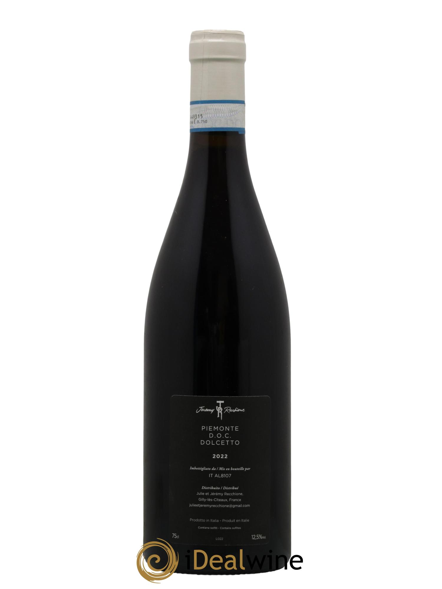 Italie Piemonte Dolceto Jeremy Recchione 2022 - Lot de 1 bouteille - 1