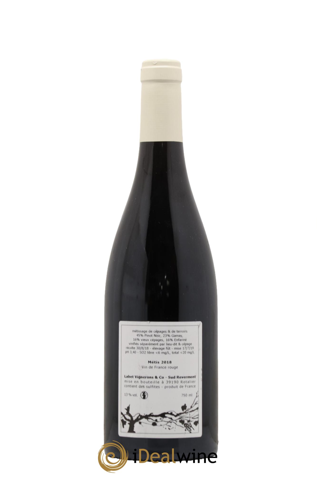Vin de France Métis Romain - Julien - Charline Labet 2018 - Lot de 1 bouteille - 1