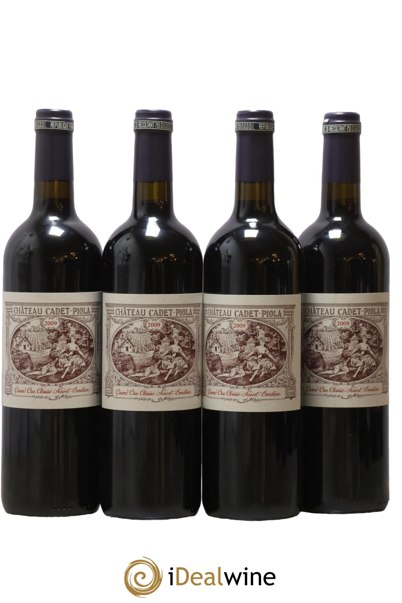 Château Cadet Piola Grand Cru Classé 2009 - Lot of 4 bottles - 0
