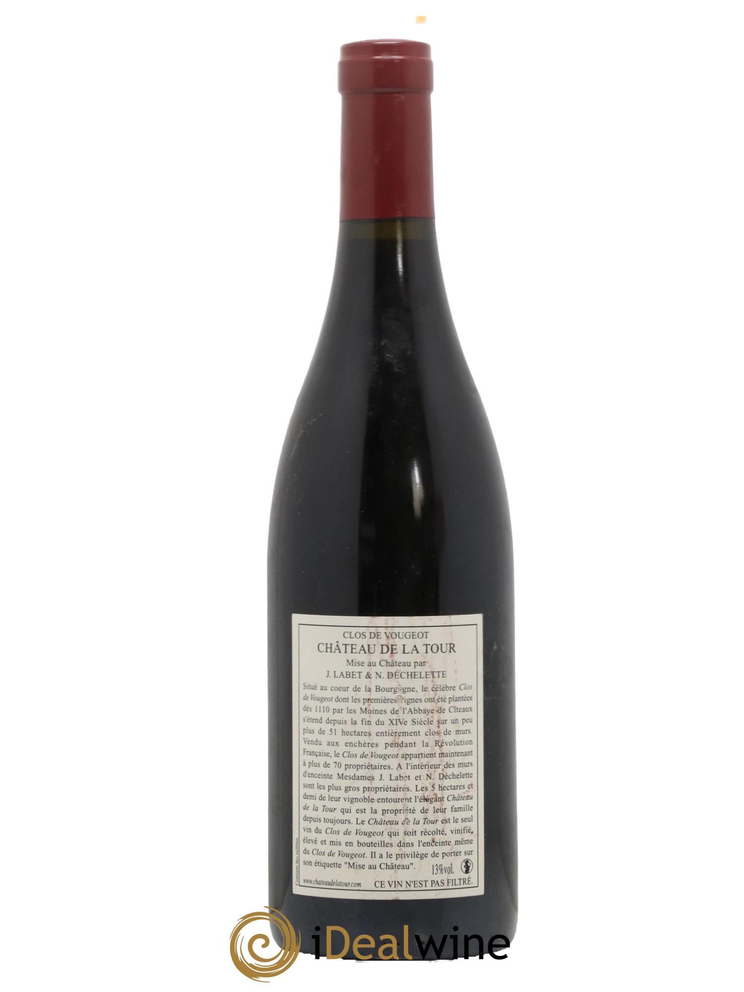 Clos de Vougeot Grand Cru Vieilles Vignes Château de La Tour 2008 - Lot de 1 bouteille - 1