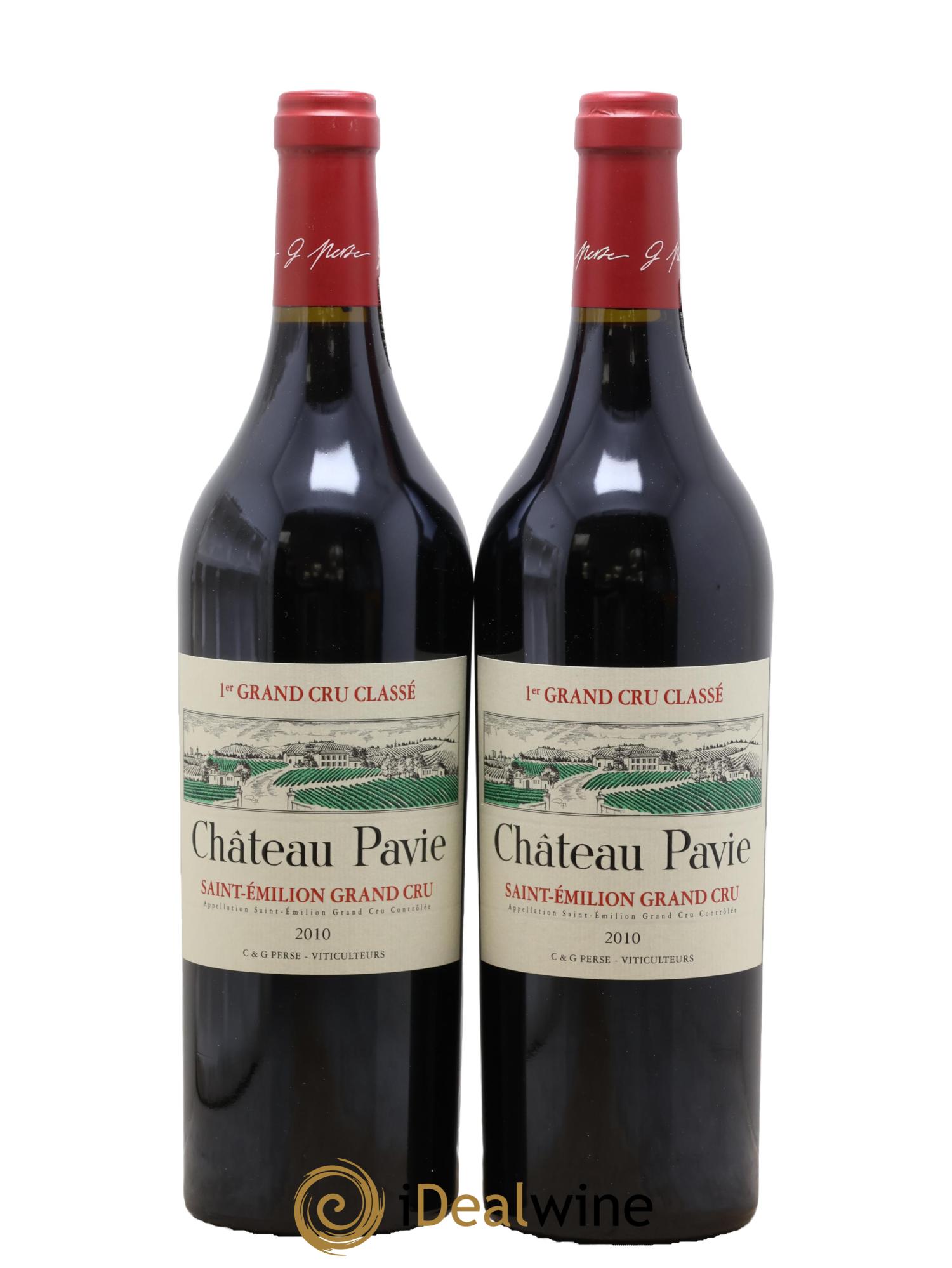 Château Pavie 1er Grand Cru Classé A 2010 - Lotto di 2 bottiglie - 0