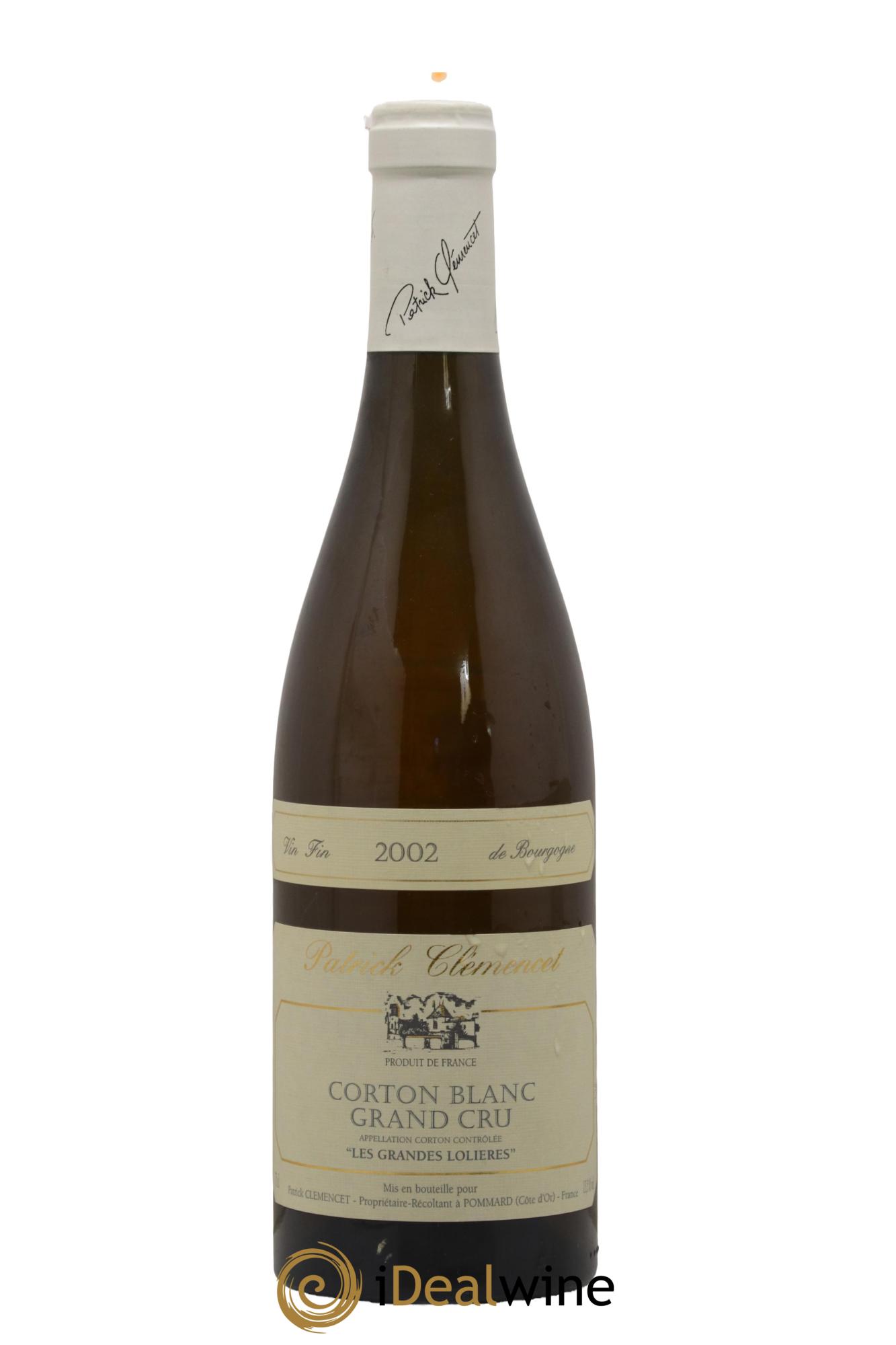 Corton Grand Cru Les Grandes Lolières Patrick Clemencet 2002 - Lot of 1 bottle - 0