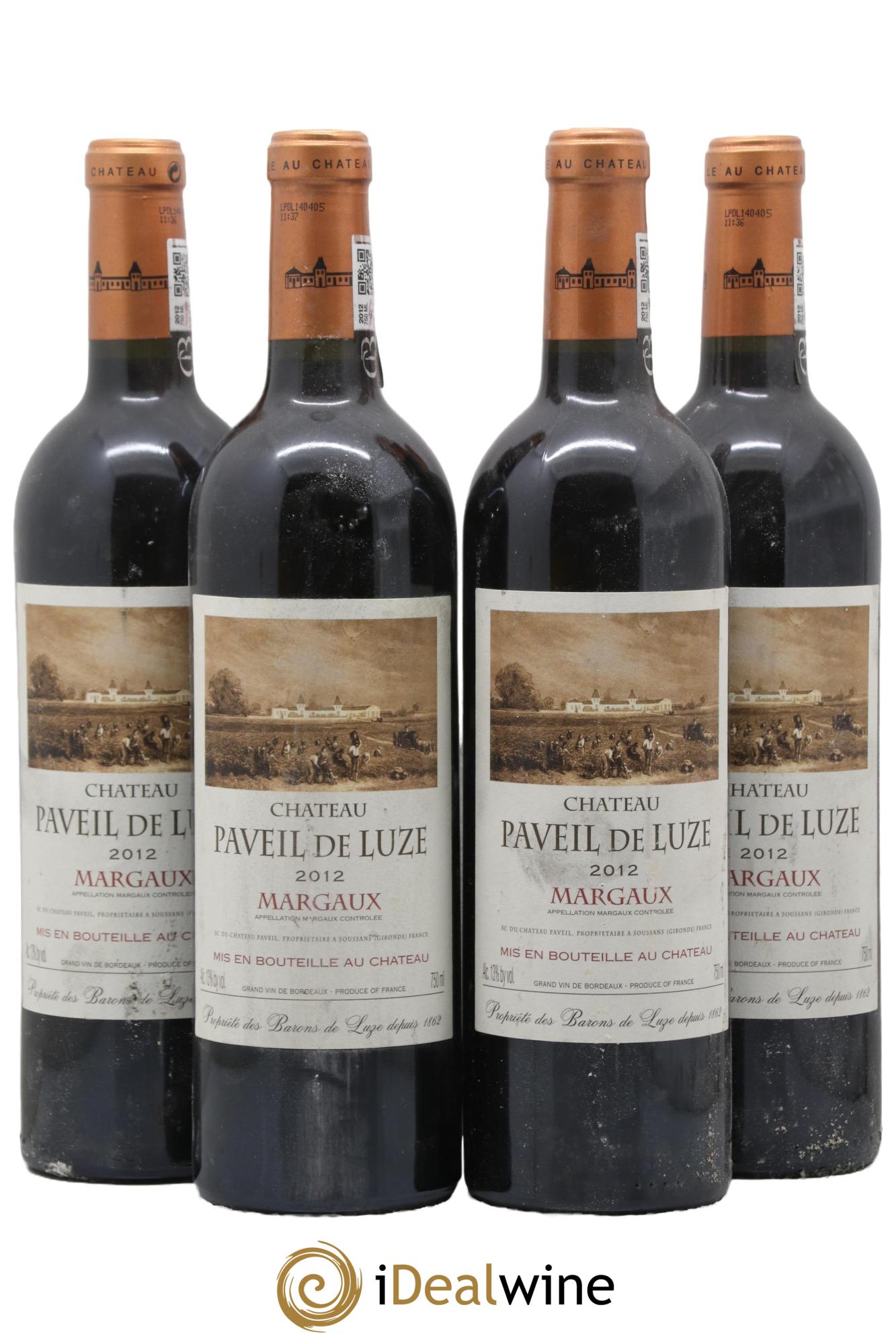 Château Paveil de Luze Cru Bourgeois 2012 - Lot of 4 bottles - 0