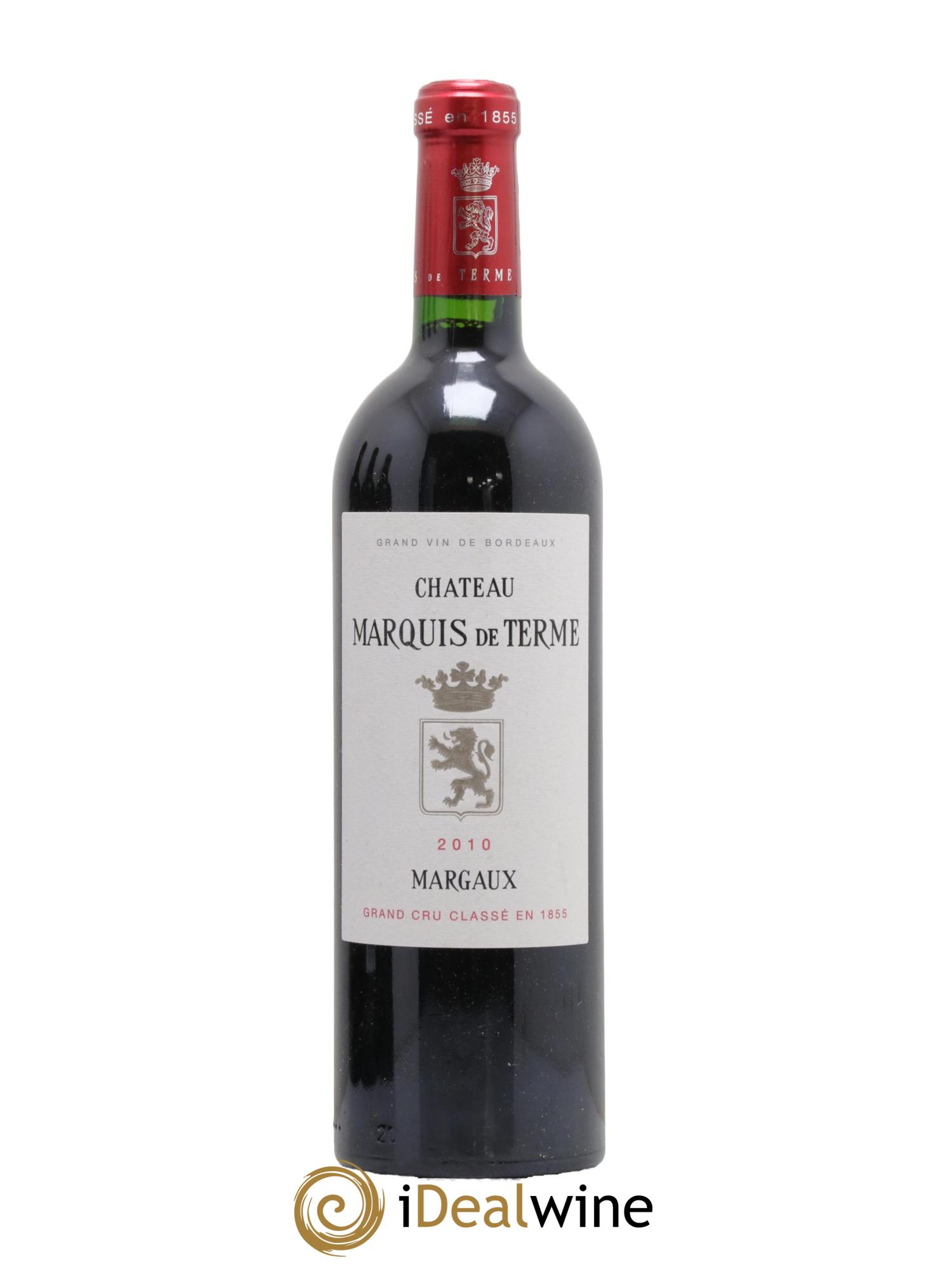 Château Marquis de Terme 4ème Grand Cru Classé 2010 - Lot de 1 bouteille - 0