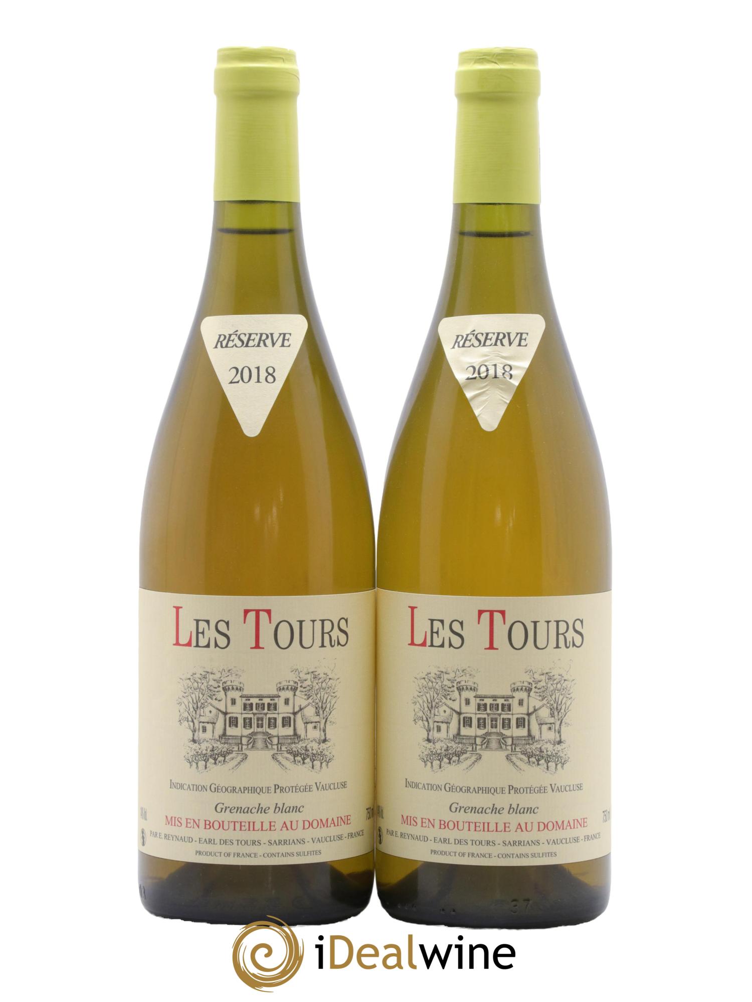 Vaucluse (Vin de Pays de Vaucluse) Les Tours Grenache Blanc Emmanuel Reynaud 2018 - Lotto di 2 bottiglie - 0