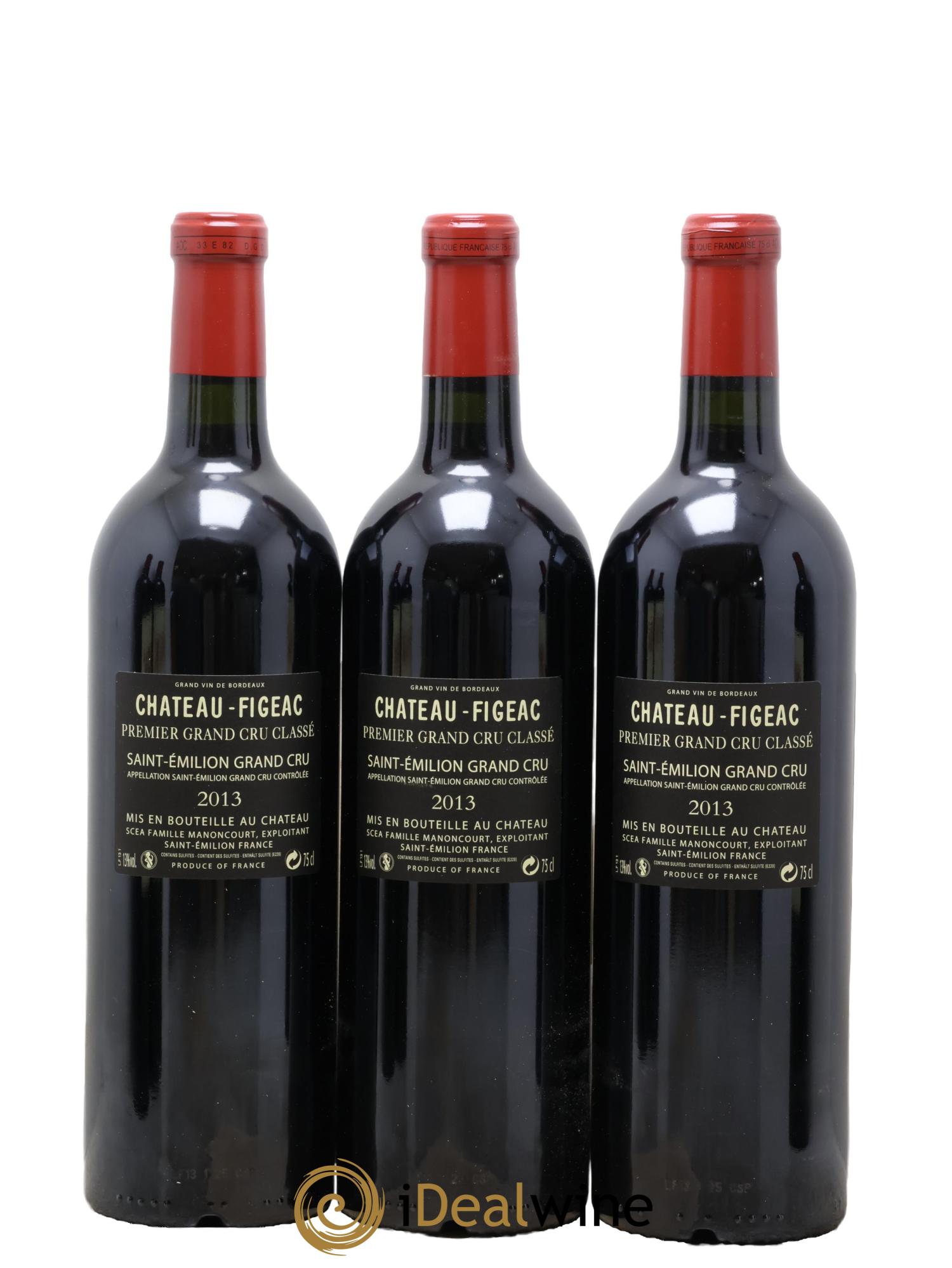 Château Figeac 1er Grand Cru Classé A 2013 - Lot de 12 bouteilles - 6