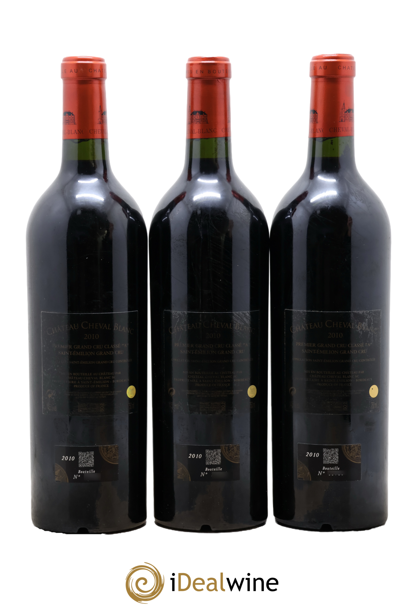 Château Cheval Blanc 1er Grand Cru Classé A 2010 - Posten von 3 Flaschen - 1