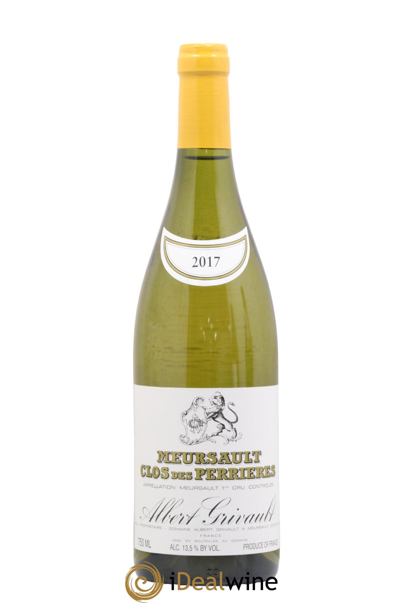 Meursault 1er Cru Clos des Perrières Monopole Albert Grivault 2017 - Lot de 1 bouteille - 0