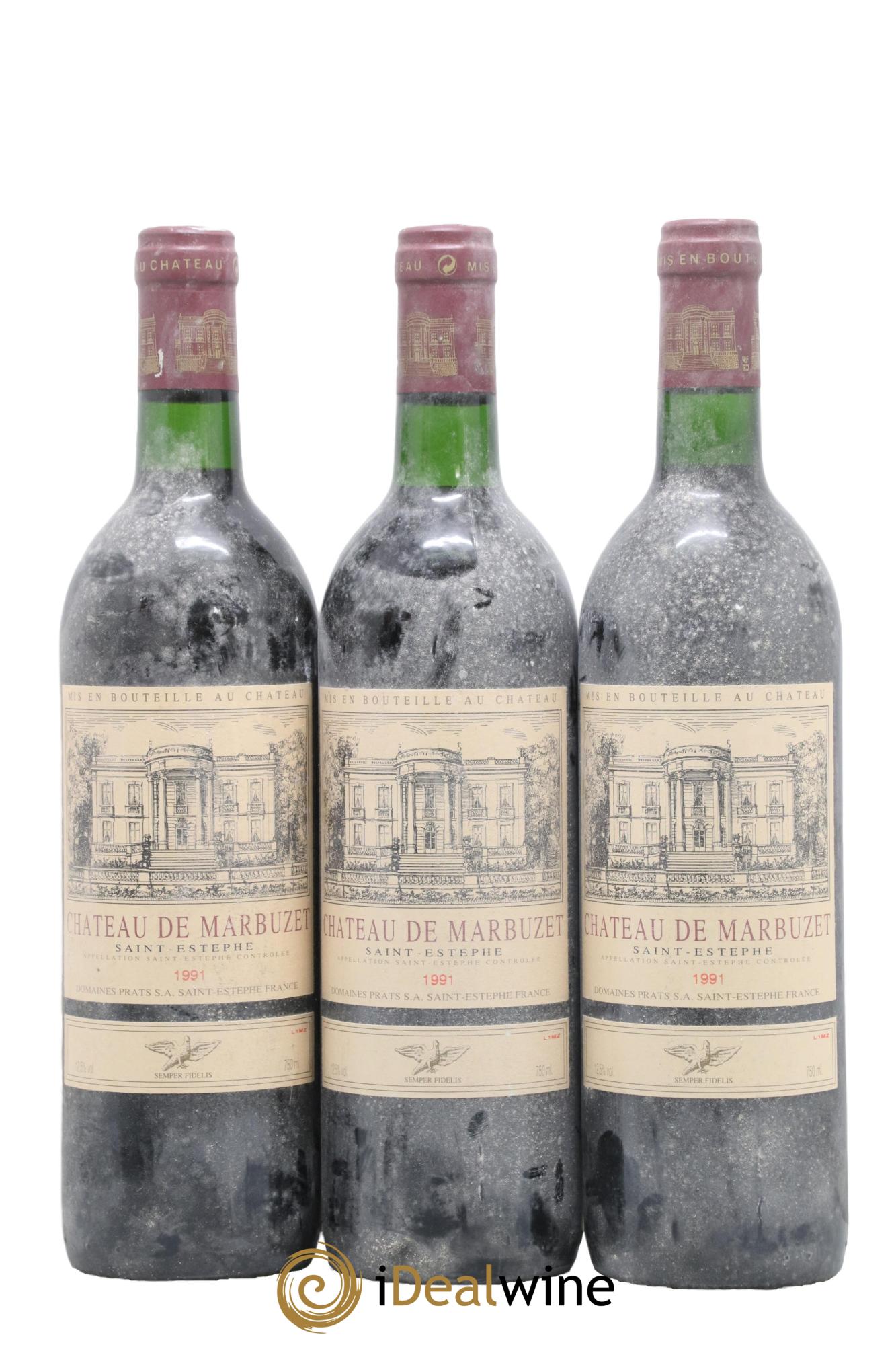 Château de Marbuzet Cru Bourgeois 1991 - Lot of 3 bottles - 0