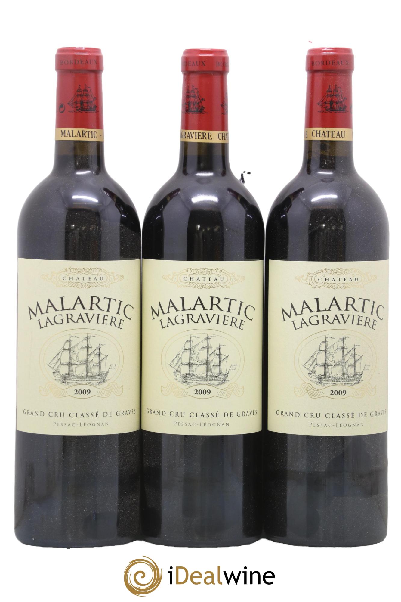 Château Malartic-Lagravière Cru Classé de Graves 2009 - Lot de 3 bouteilles - 0