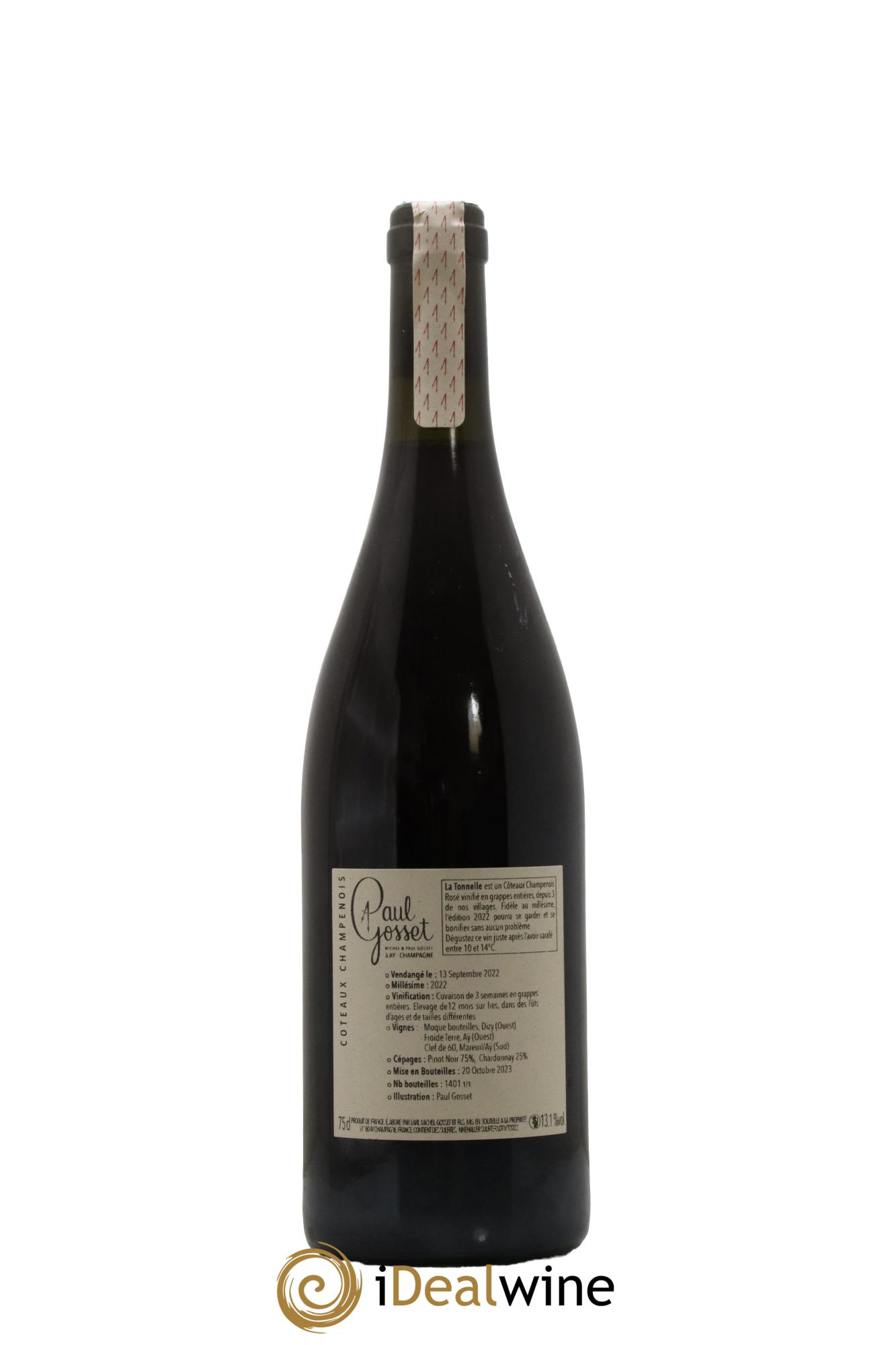 Coteaux Champenois La Tonelle Paul Gosset  2022 - Lot de 1 bouteille - 1