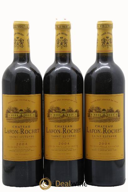 Château Lafon Rochet 4ème Grand Cru Classé 2004 - Lot de 3 bouteilles - 0