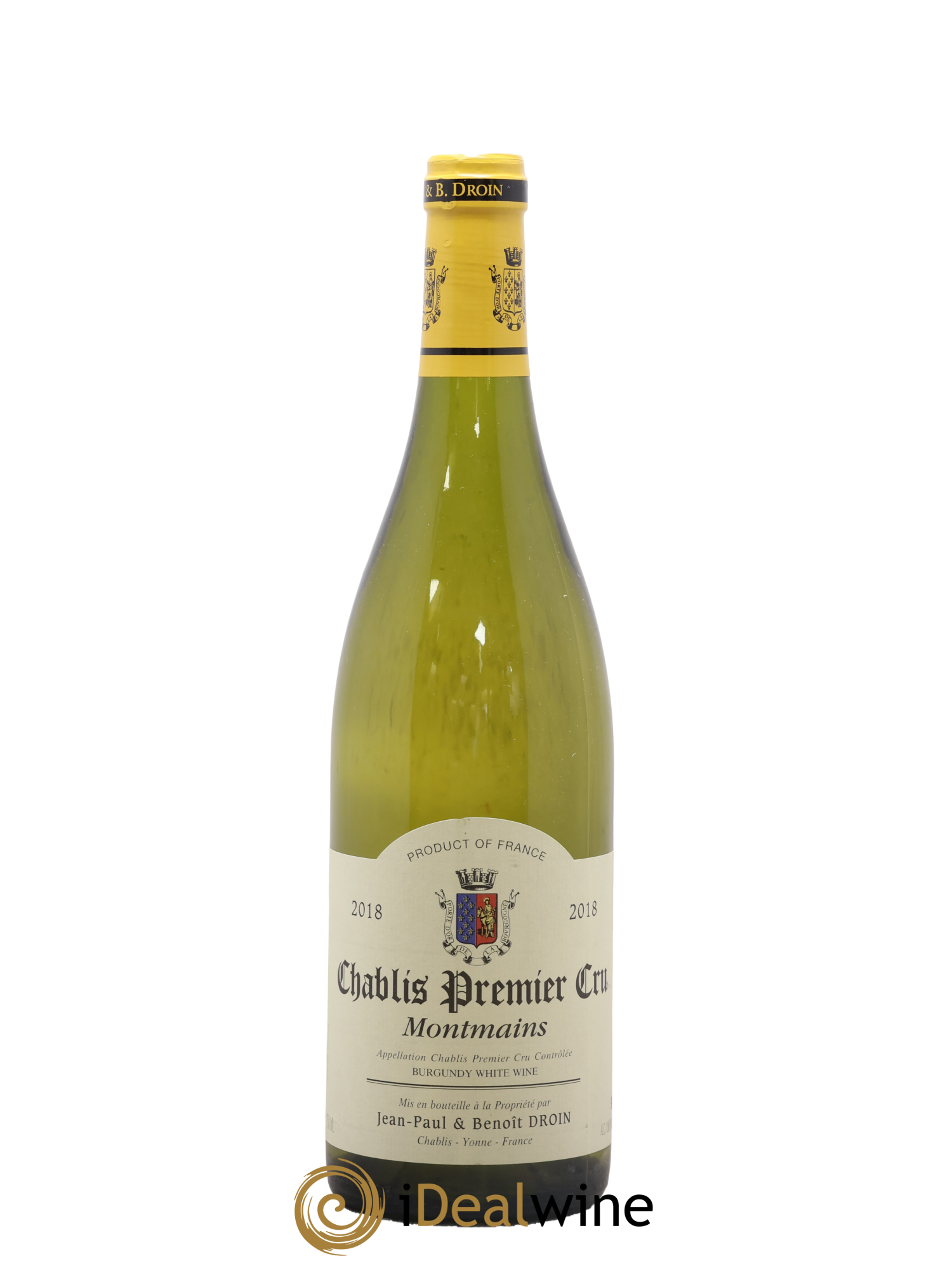 Chablis 1er Cru Montmains Jean-Paul & Benoît Droin (Domaine) 2018 - Lot de 1 bouteille - 0