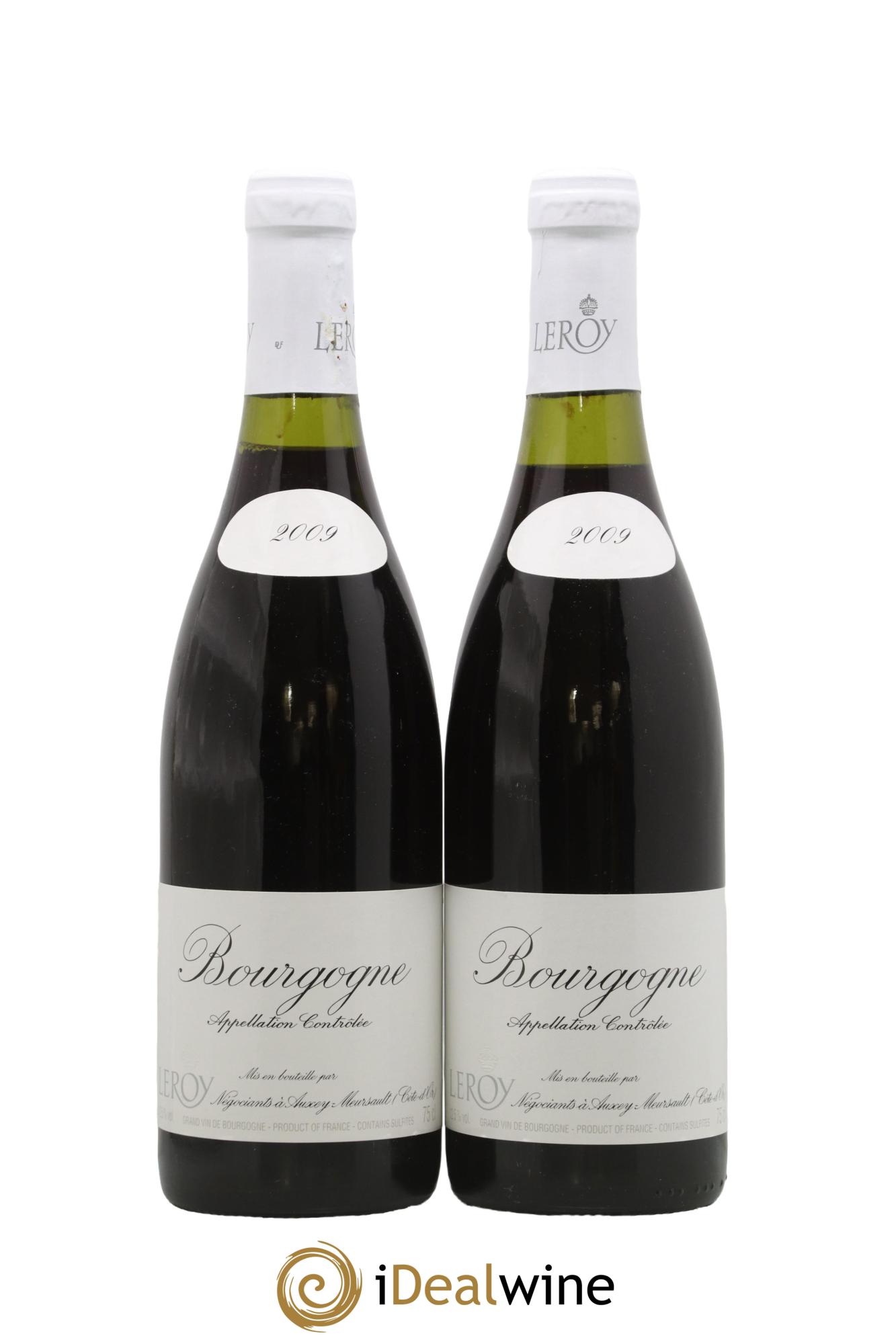 Bourgogne Leroy SA 2009 - Lot de 2 bouteilles - 0