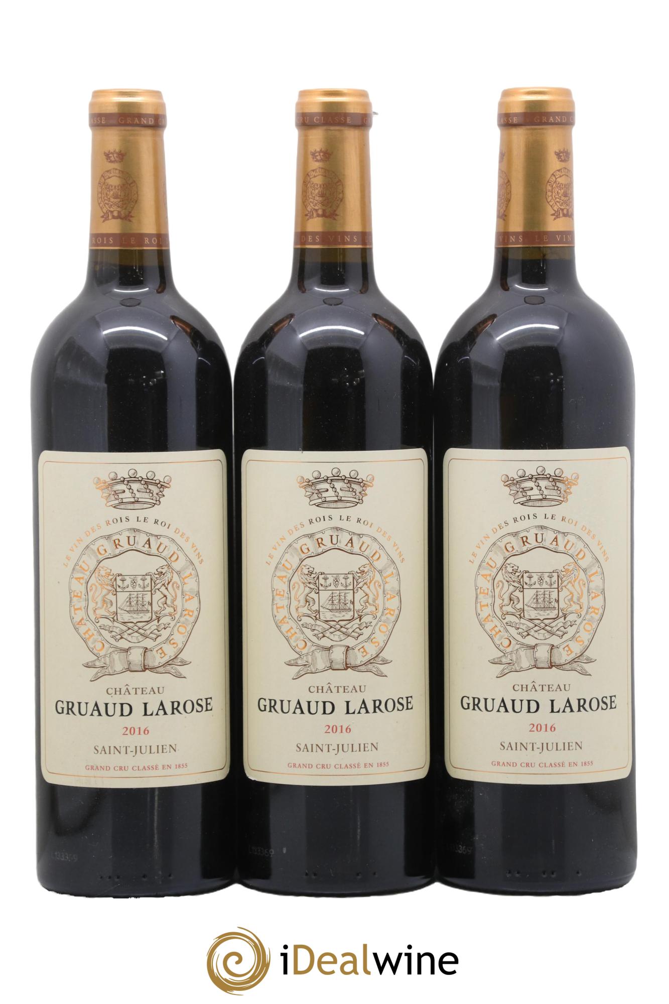 Château Gruaud Larose 2ème Grand Cru Classé 2016 - Lotto di 3 bottiglie - 0
