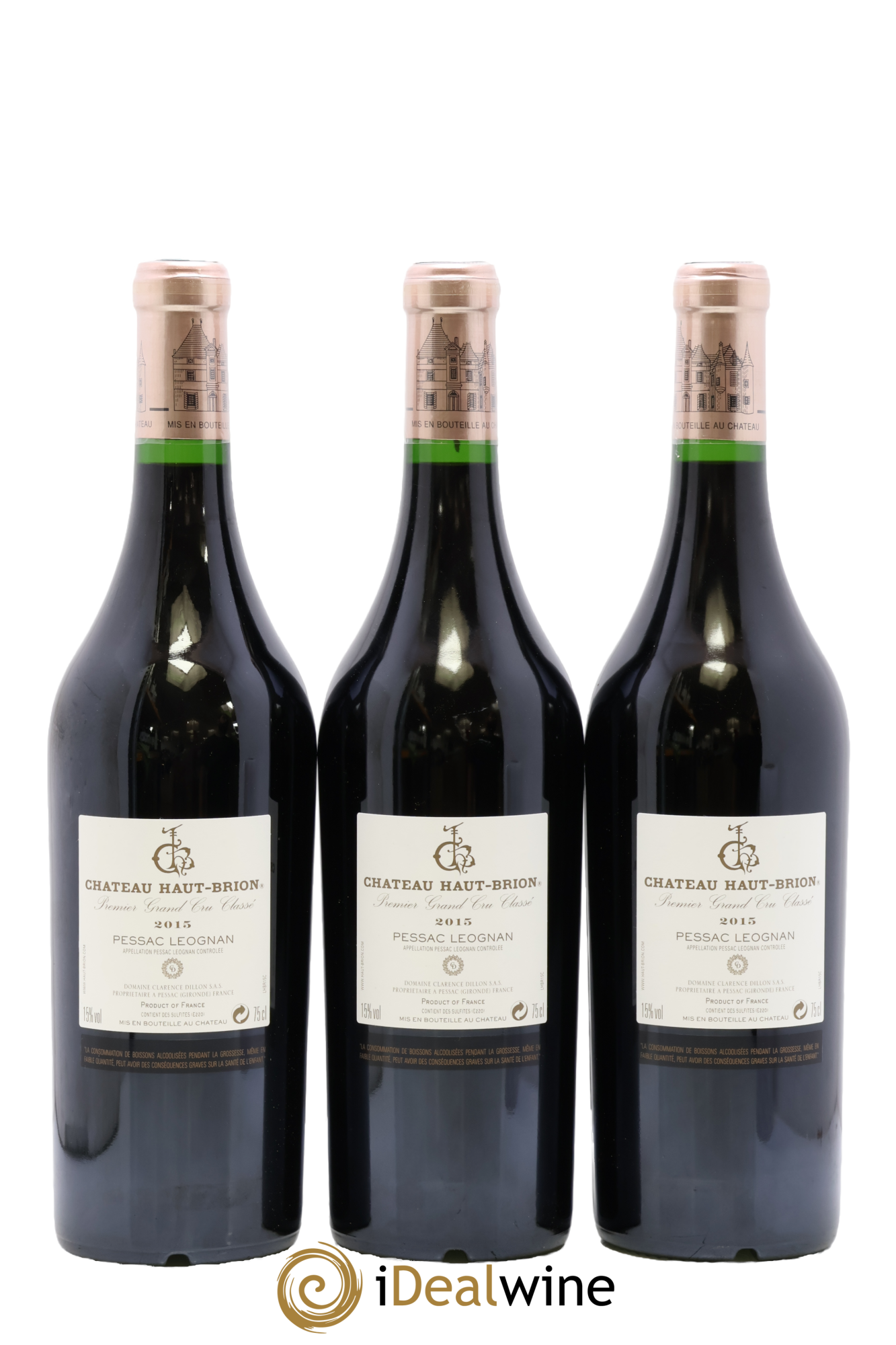 Château Haut Brion 1er Grand Cru Classé 2015 - Lote de 3 botellas - 1