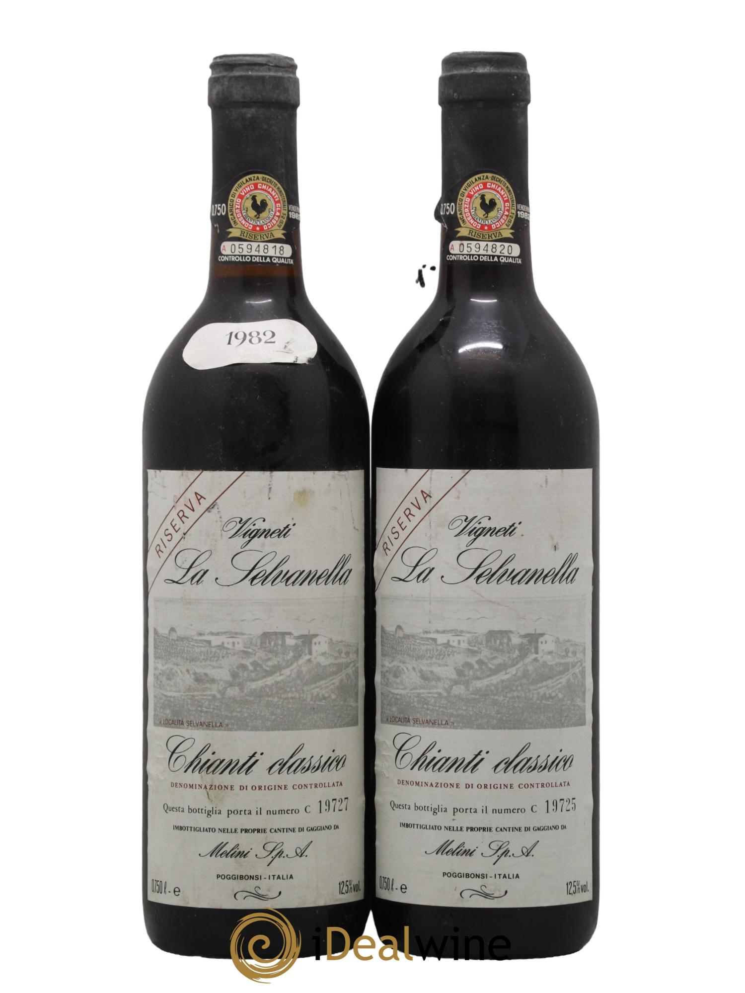 Chianti DOCG Classico Riserva Vigneti La Selvanella Melini 1982 - Lot of 2 bottles - 0