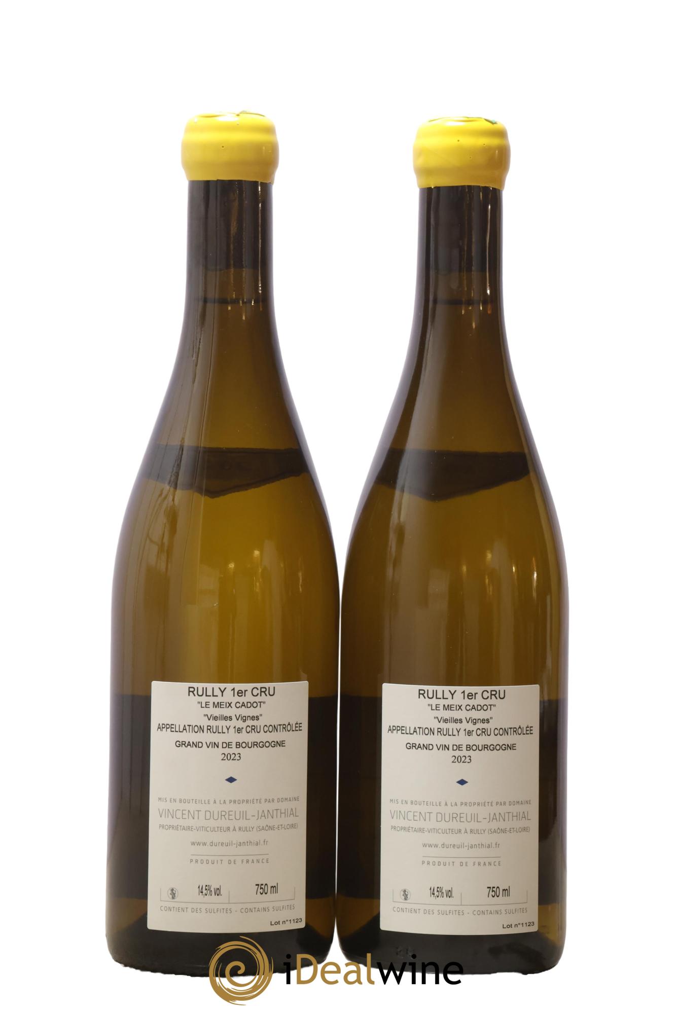 Rully 1er Cru Le Meix Cadot Vieilles Vignes Vincent Dureuil-Janthial 2023 - Lotto di 2 bottiglie - 1