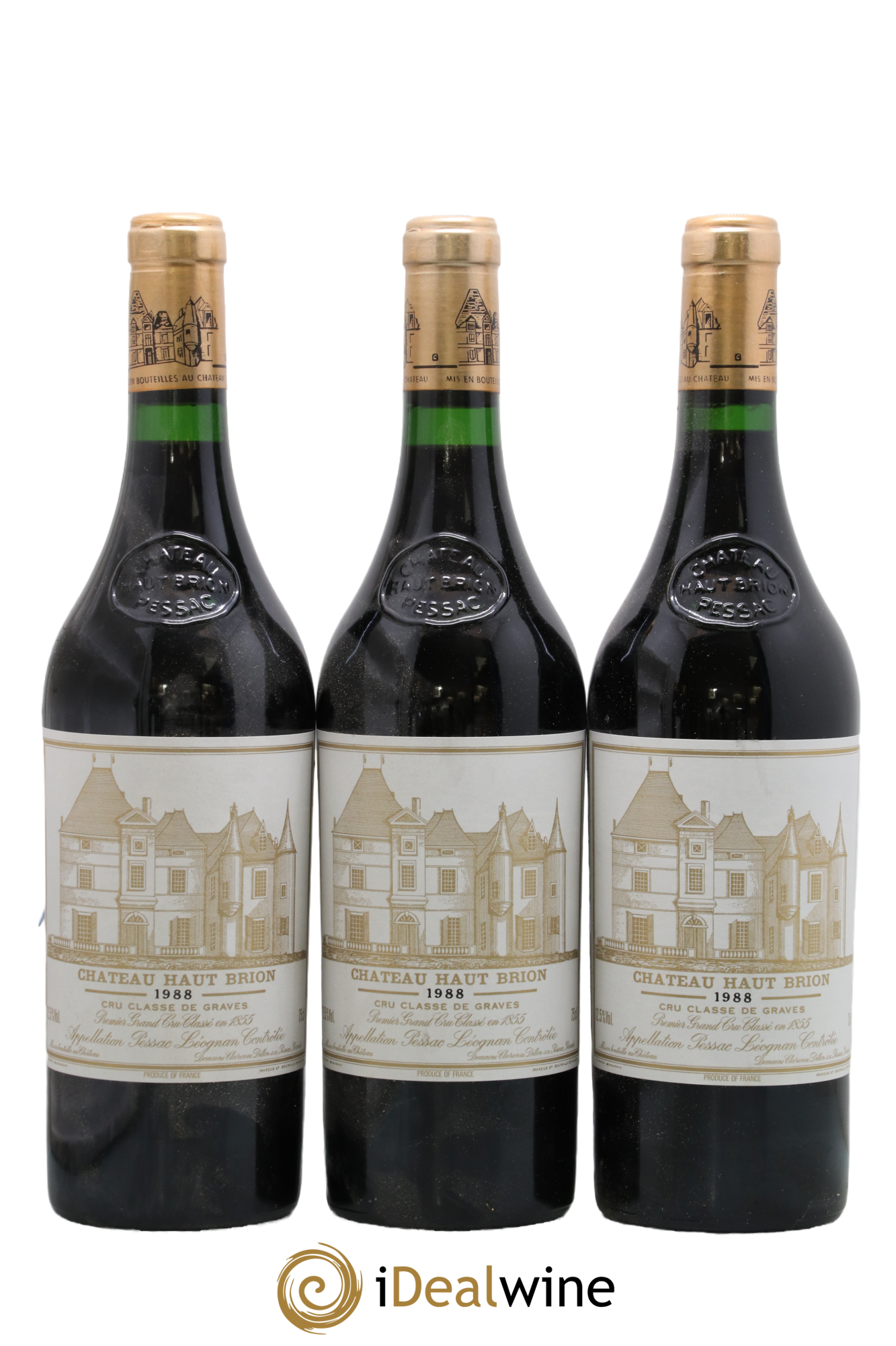Château Haut Brion 1er Grand Cru Classé 1988 - Lot de 3 bouteilles - 0