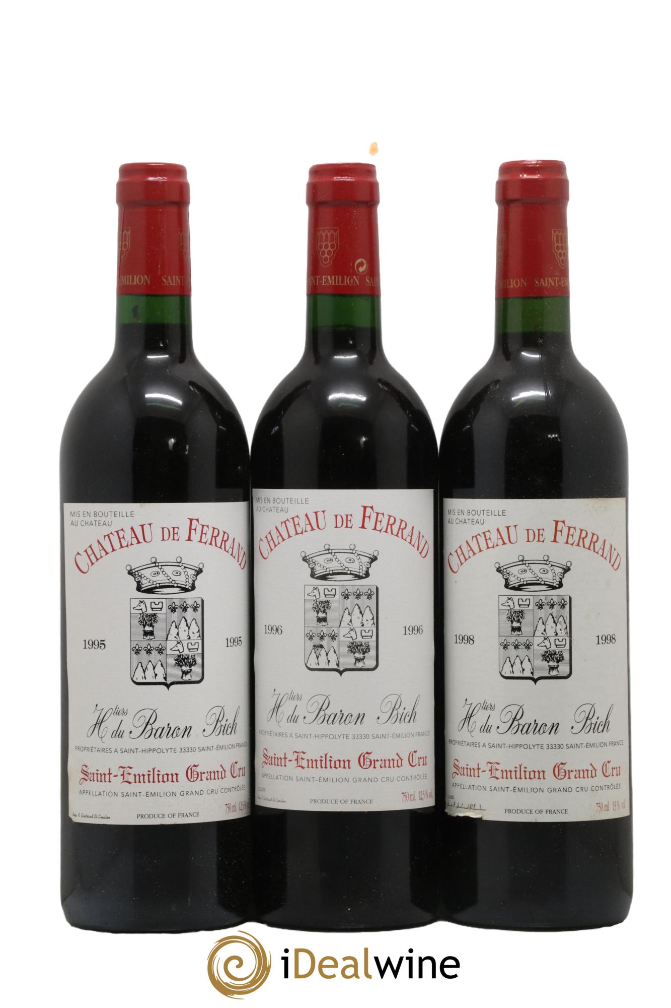 Château de Ferrand Grand Cru Classé 1995-1996-1998-1999-2000-2001 - Lot de 6 bouteilles - 1