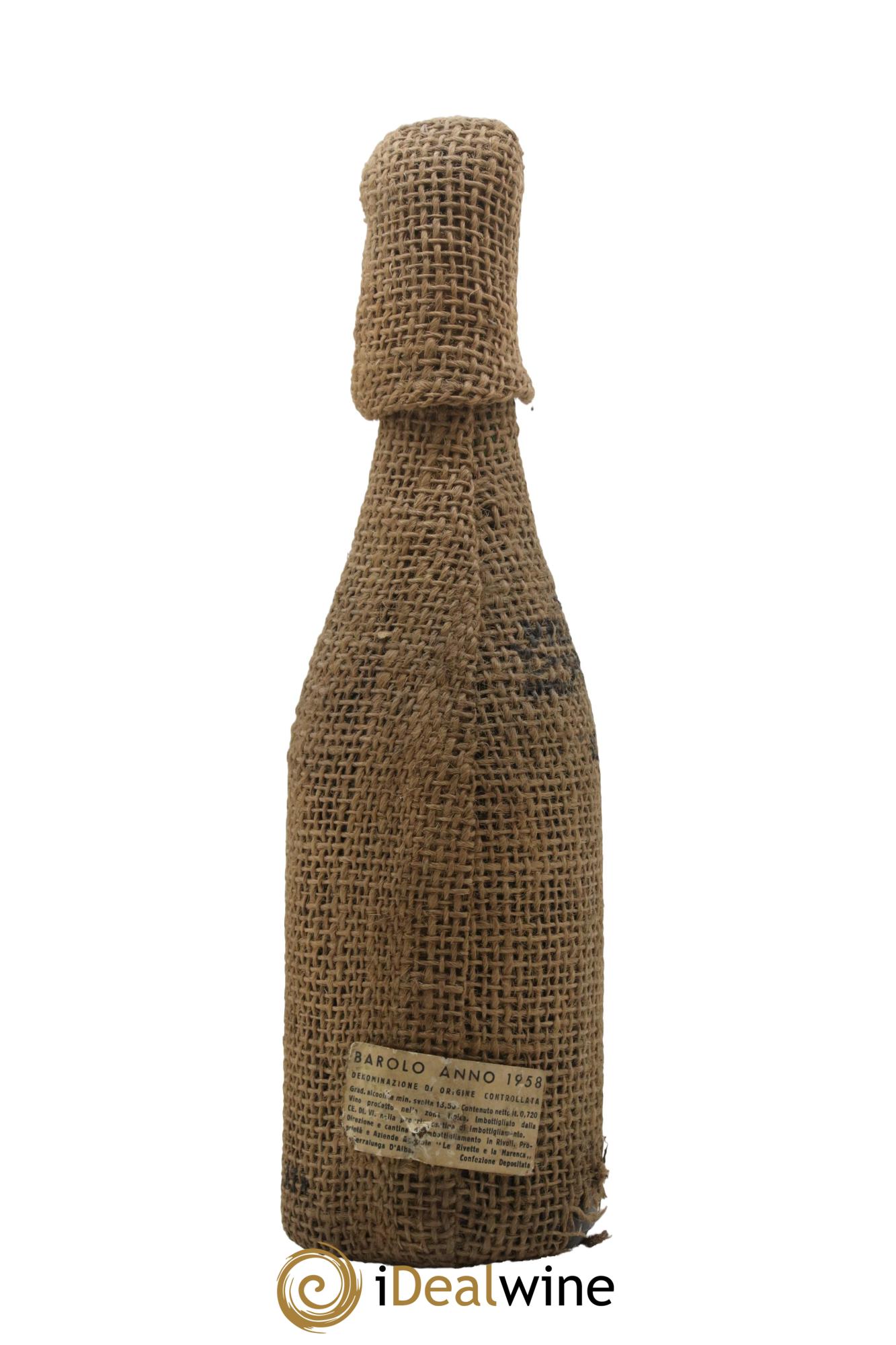 Barolo DOCG Riserva Speciale Villadoria Le Rivette e la Marenca 1958 - Lotto di 1 bottiglia - 1